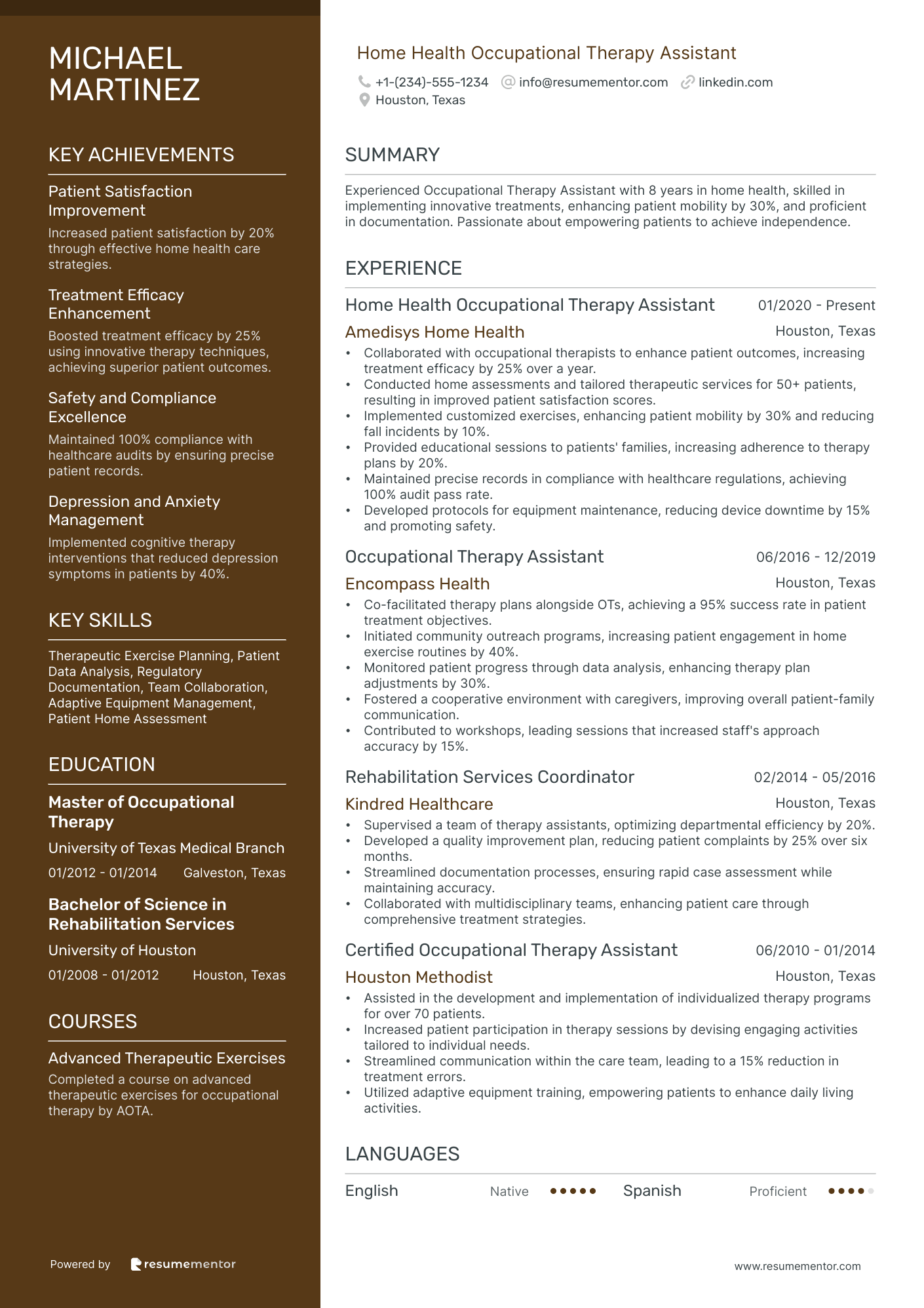 Home Health Occupational Therapy Assistant