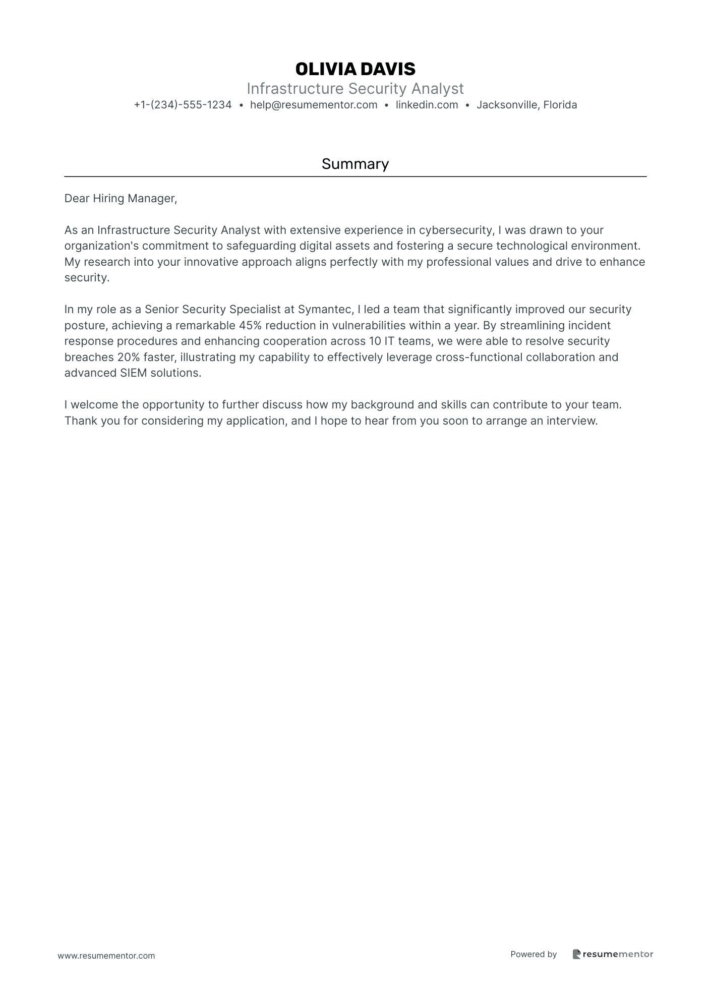 Infrastructure Security Analyst