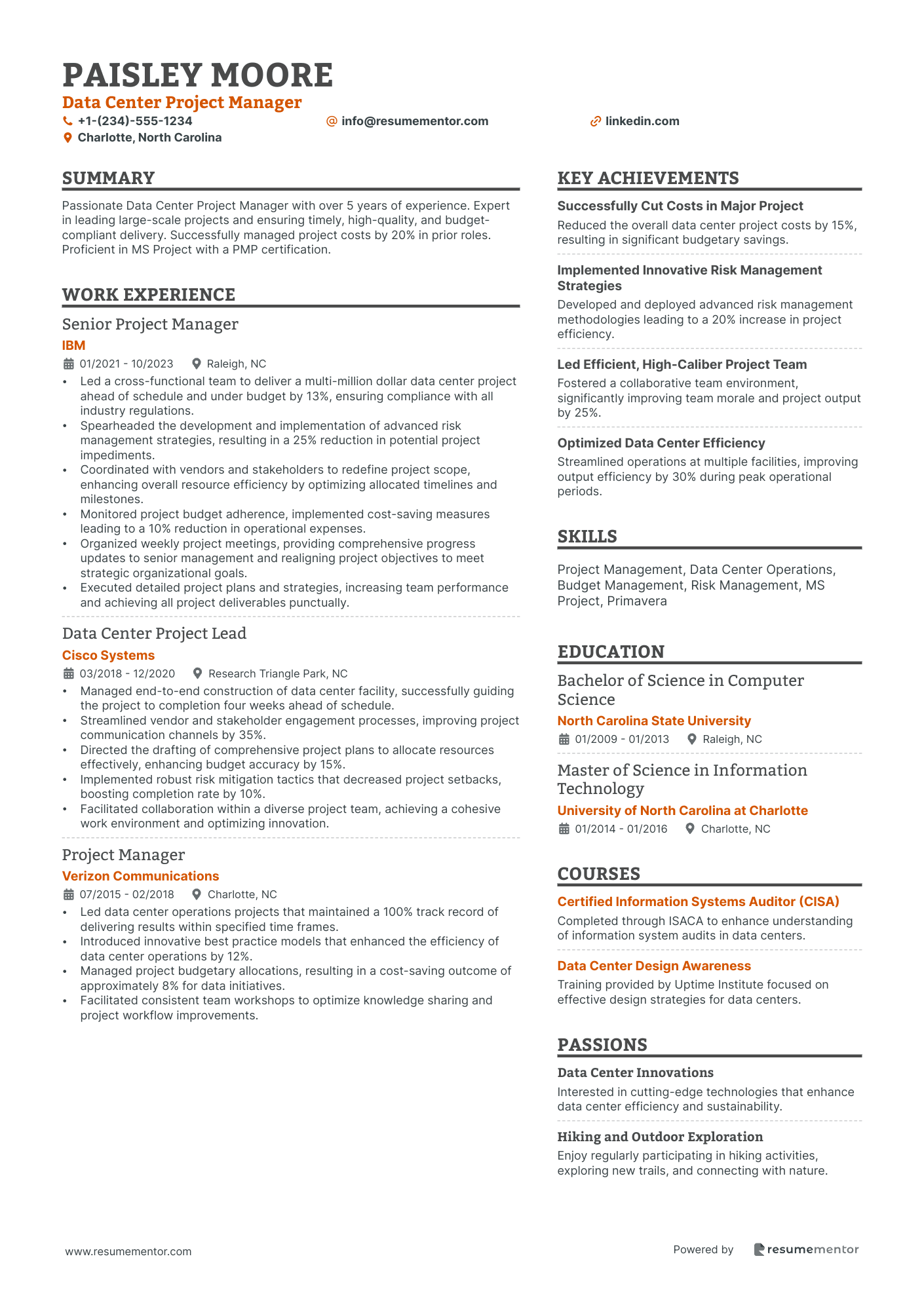 Data Center Project Manager