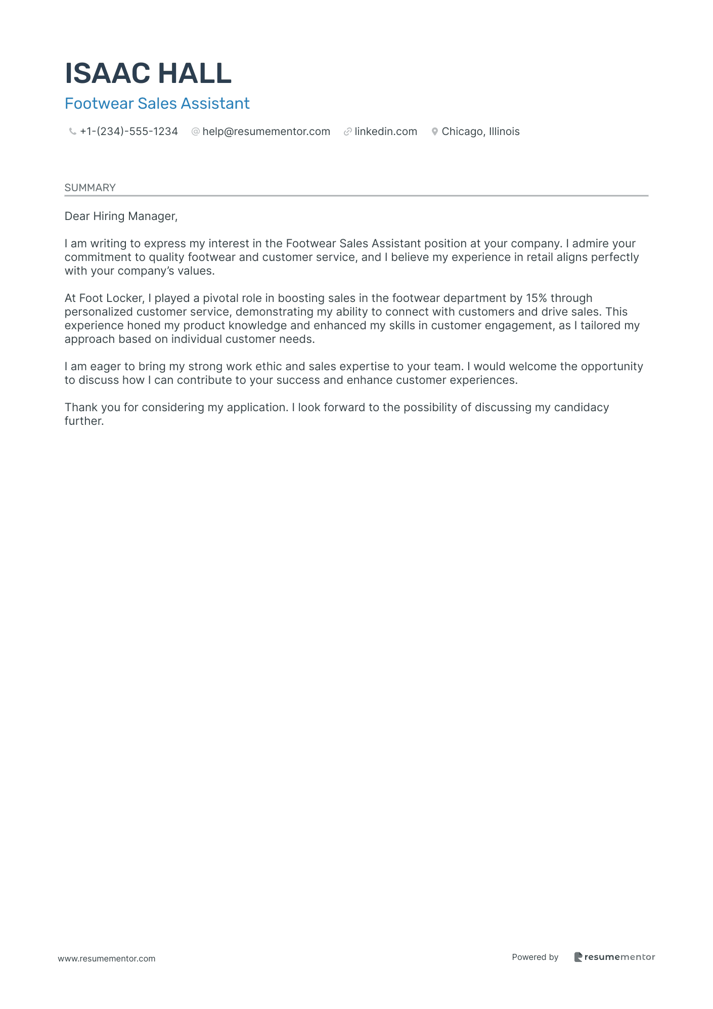 Footwear Sales Assistant