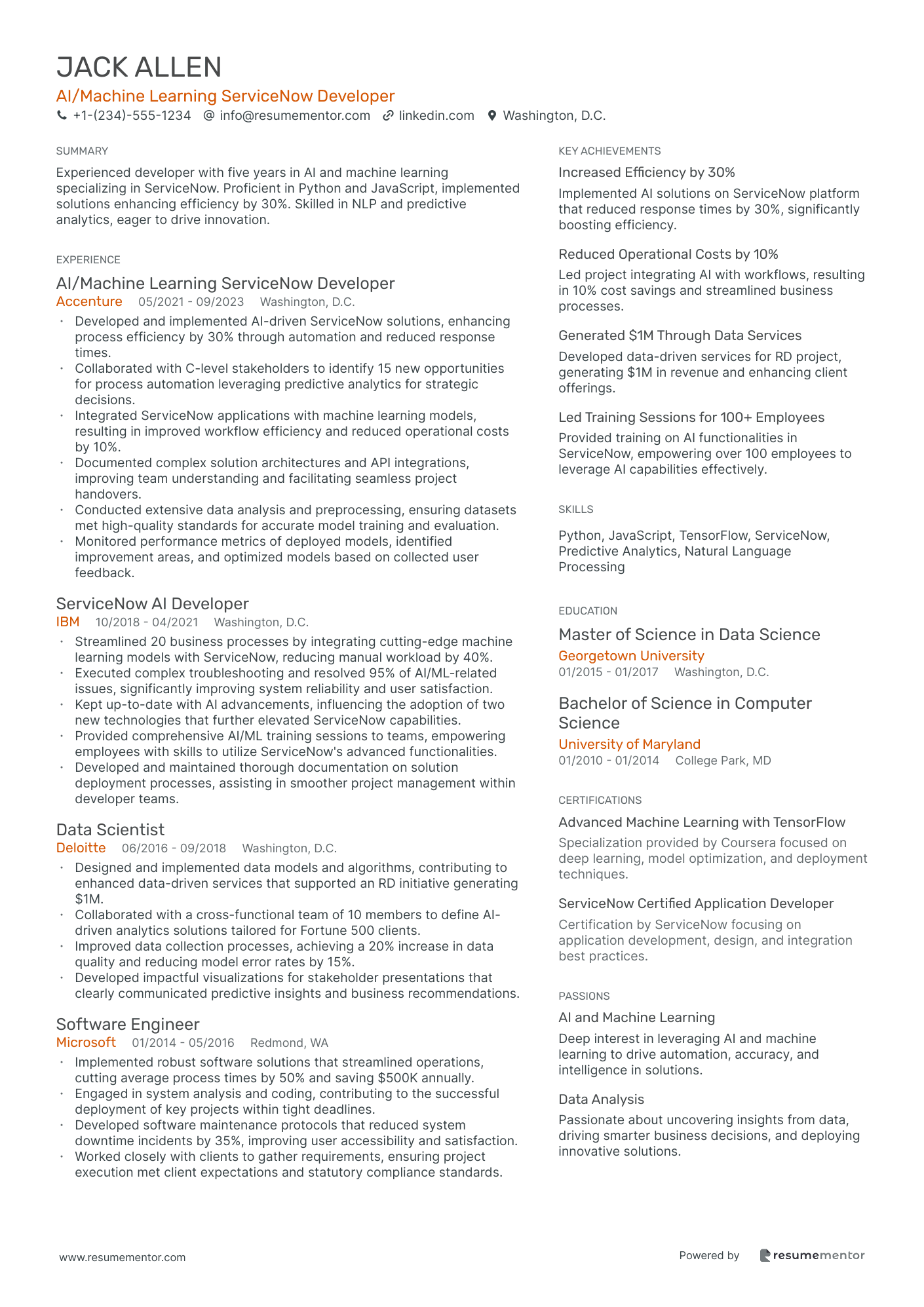 AI/Machine Learning Servicenow Developer