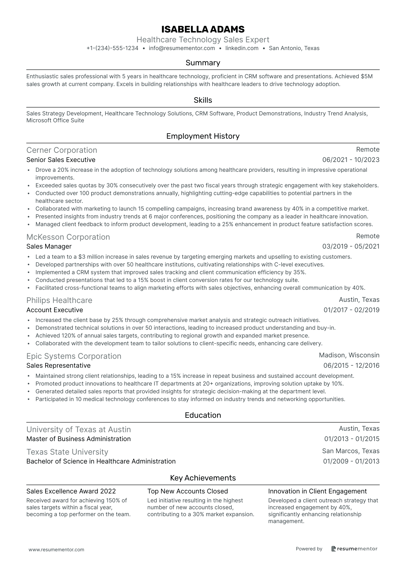 Healthcare Technology Sales Expert