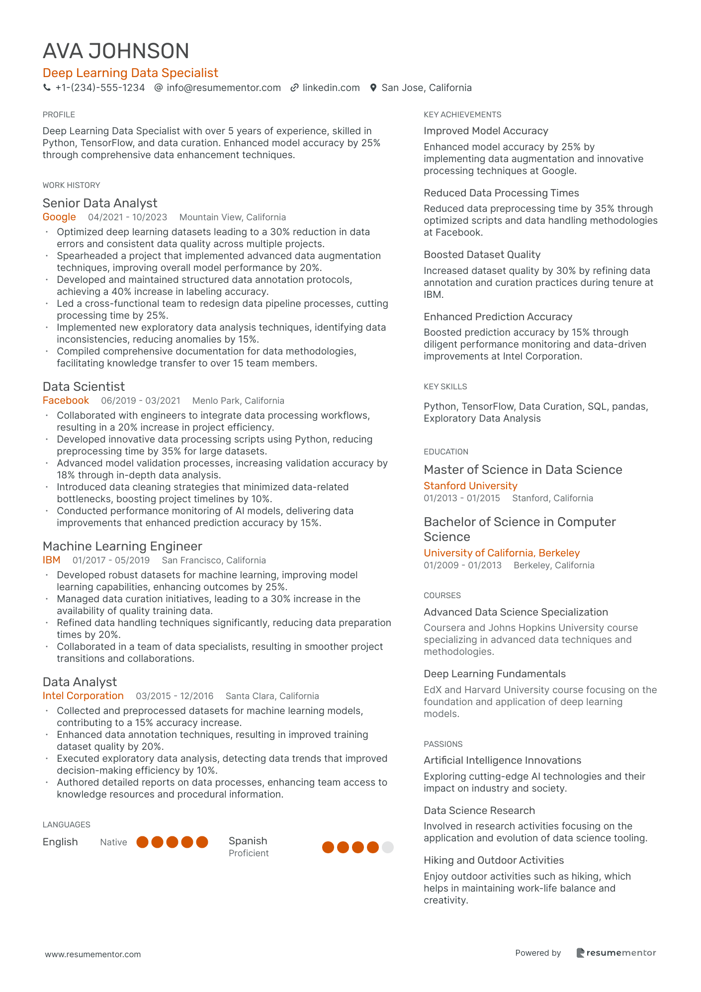Deep Learning Data Specialist