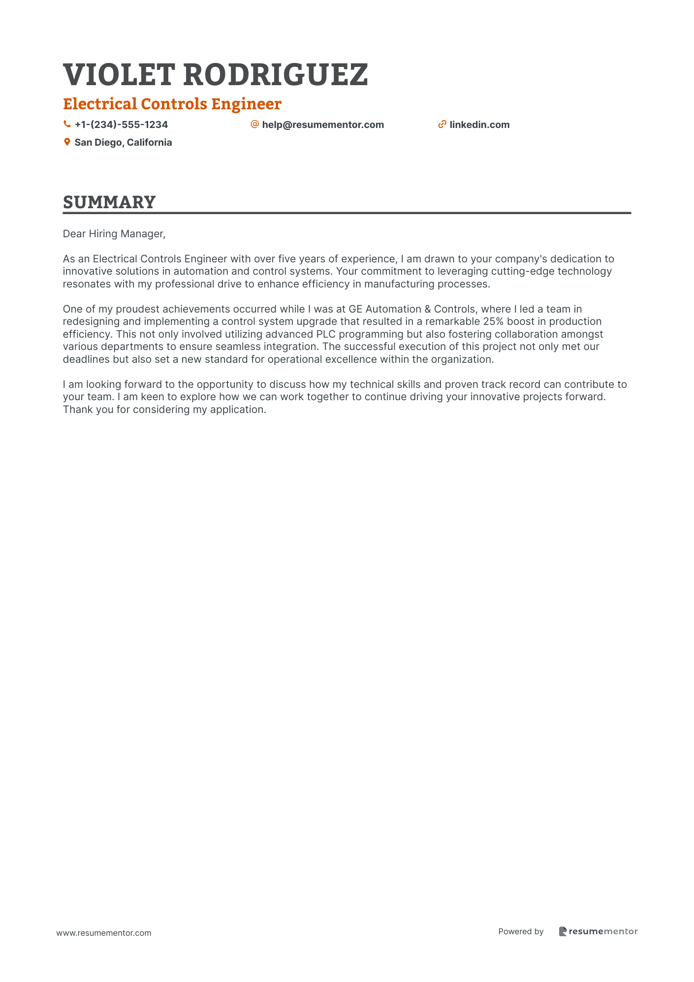 Electrical Controls Engineer