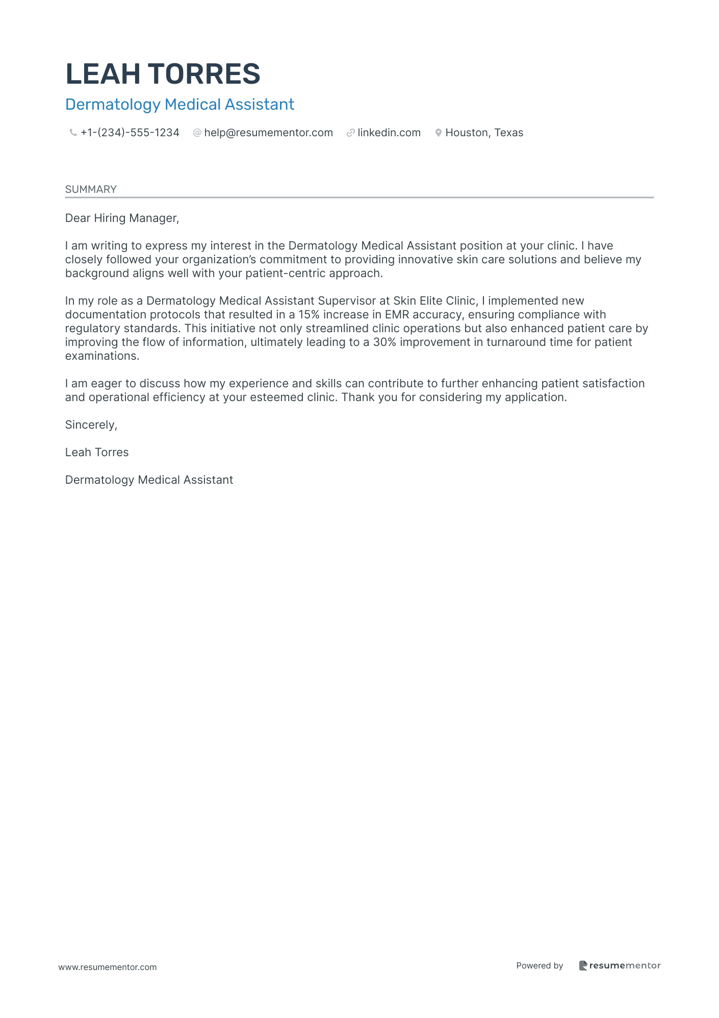 Dermatology Medical Assistant