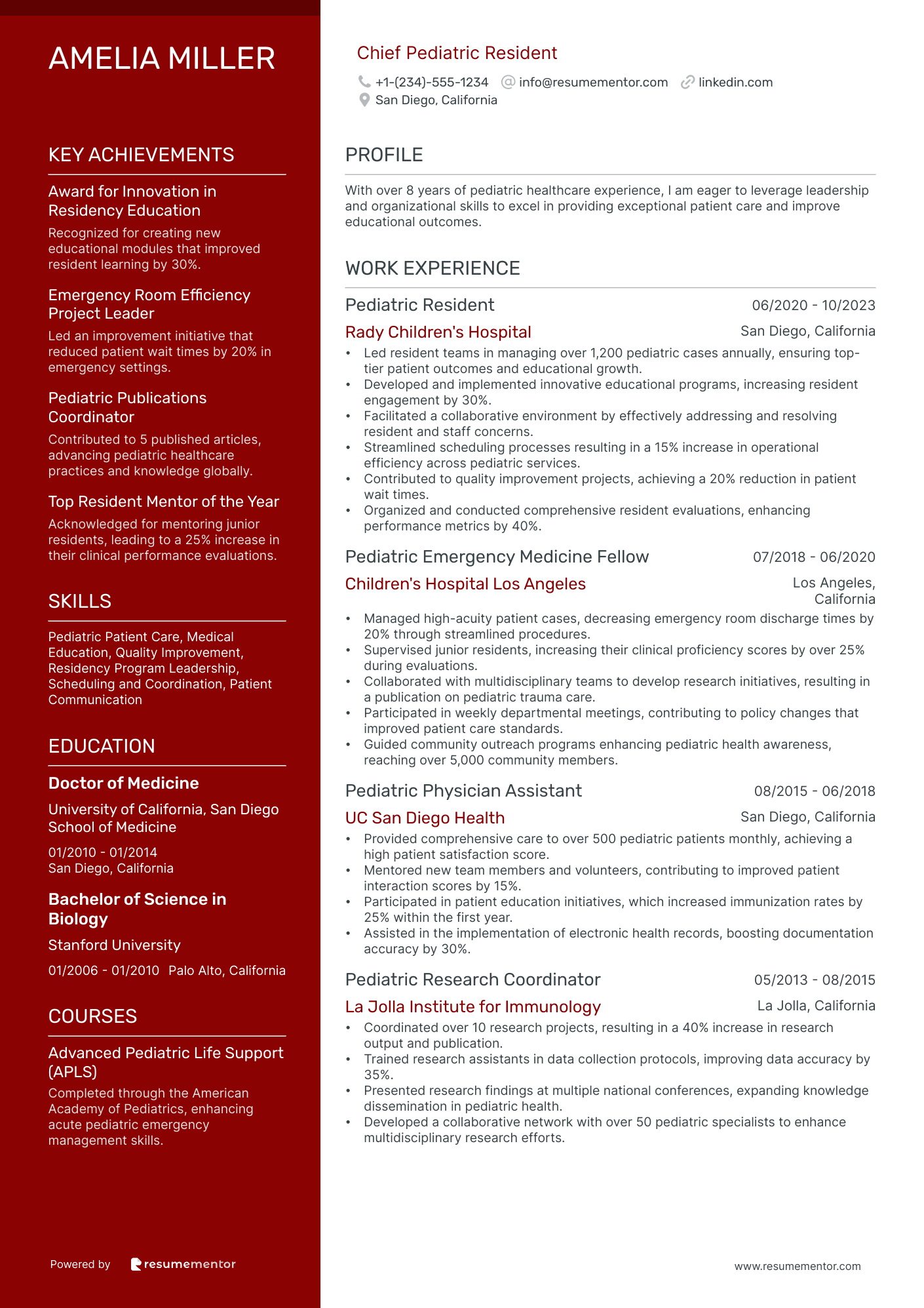 Chief Pediatric Resident