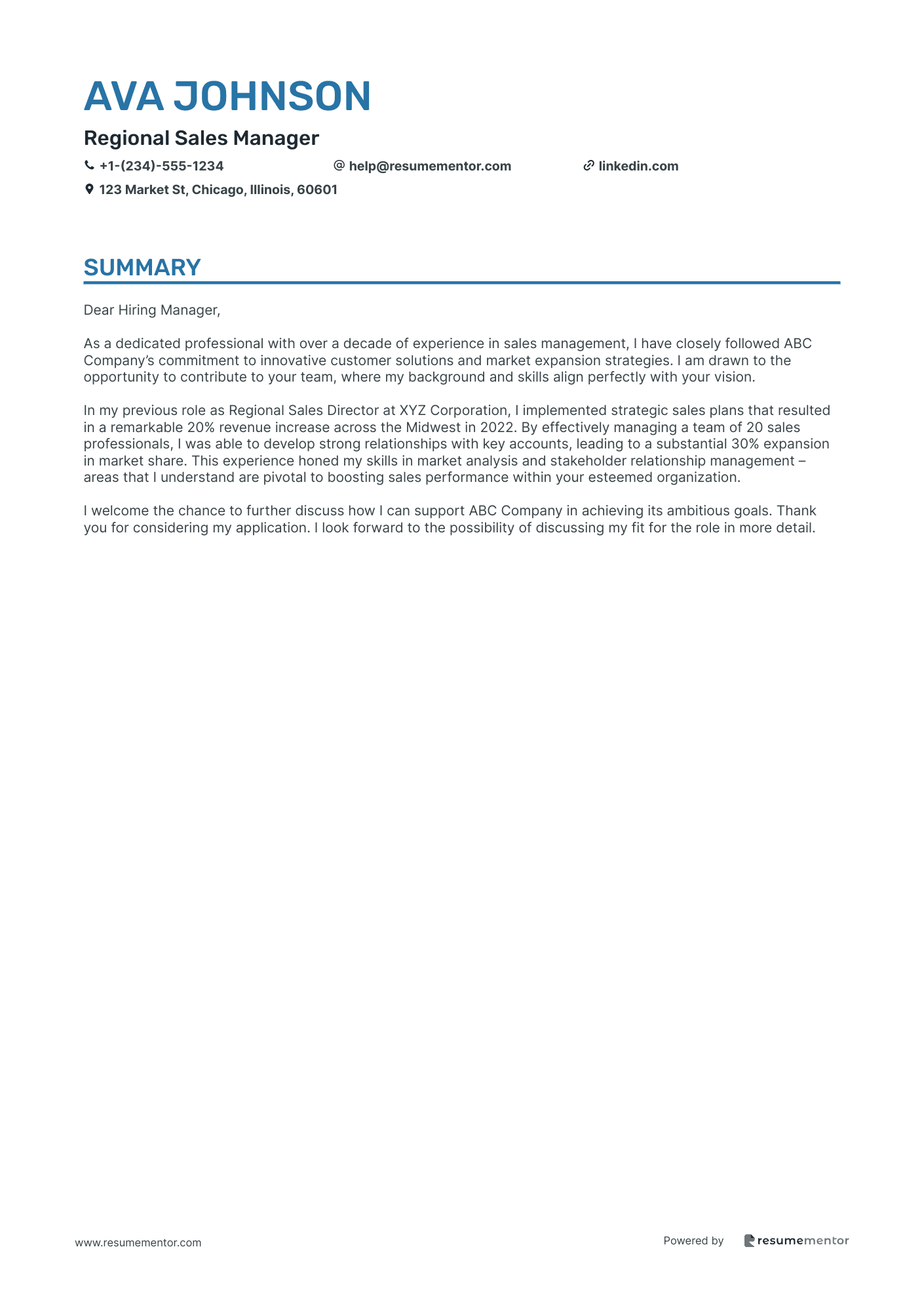 Regional Sales Manager