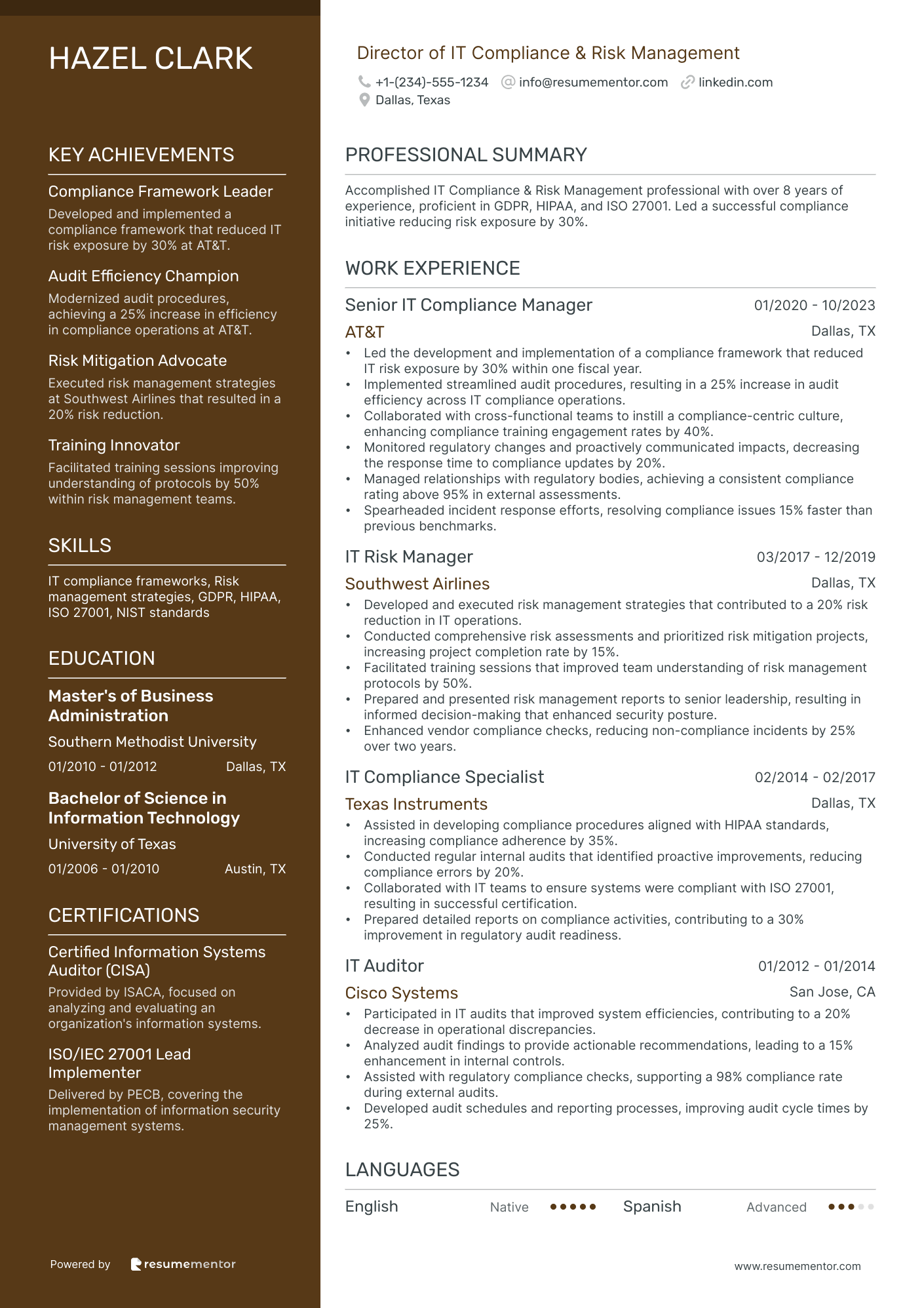 Director of IT Compliance & Risk Management