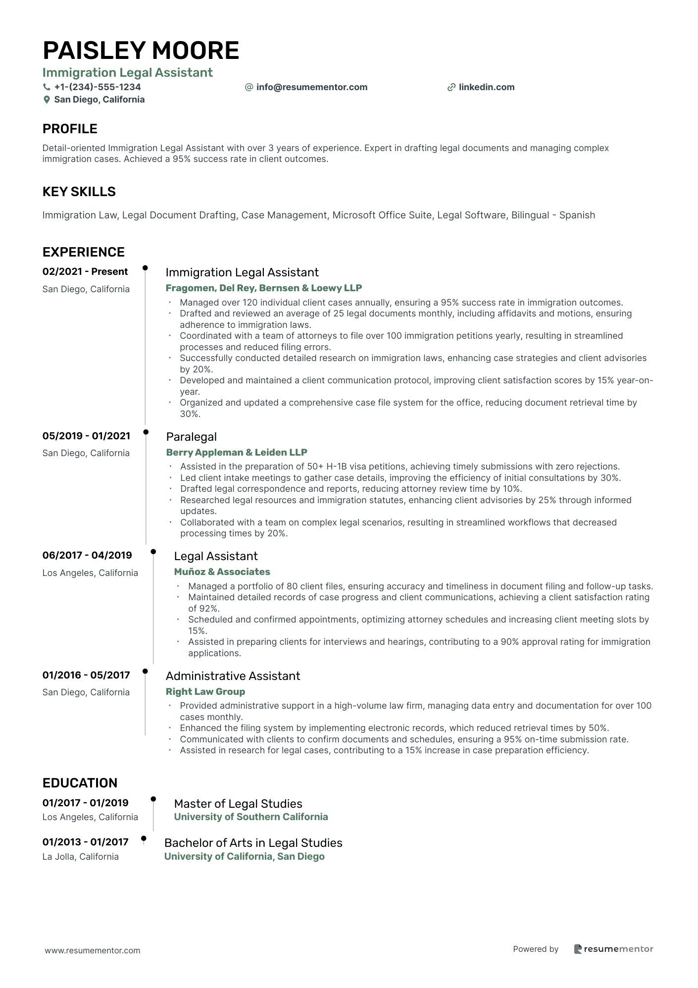 Immigration Legal Assistant