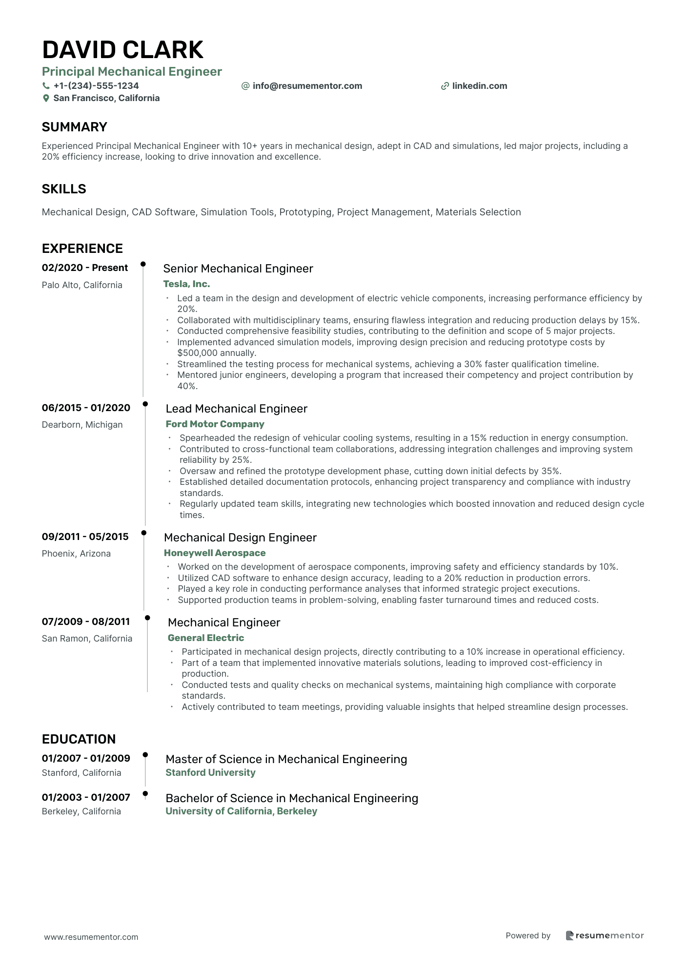 Principal Mechanical Engineer
