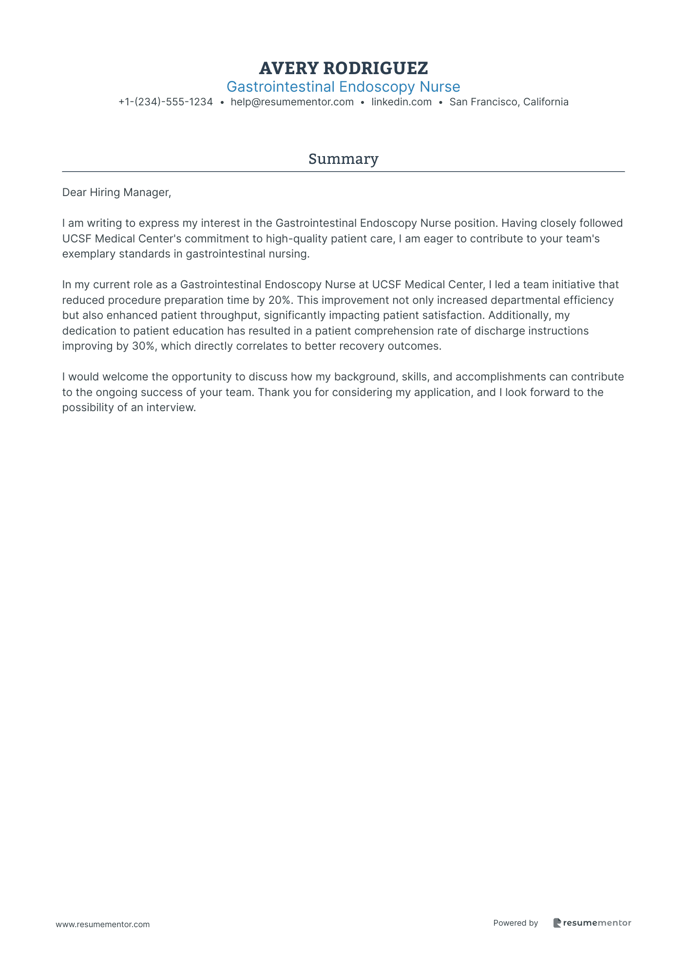 Gastrointestinal Endoscopy Nurse