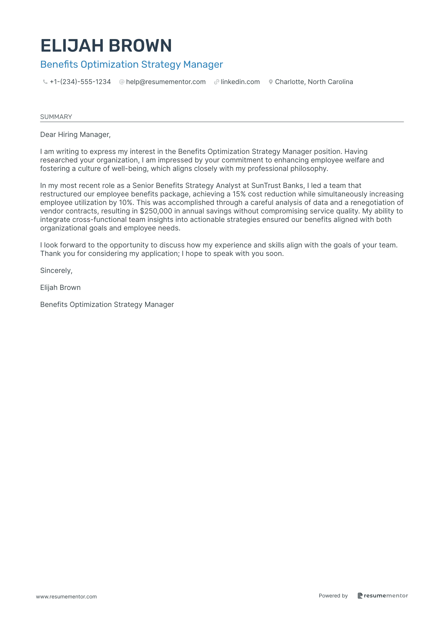Benefits Optimization Strategy Manager