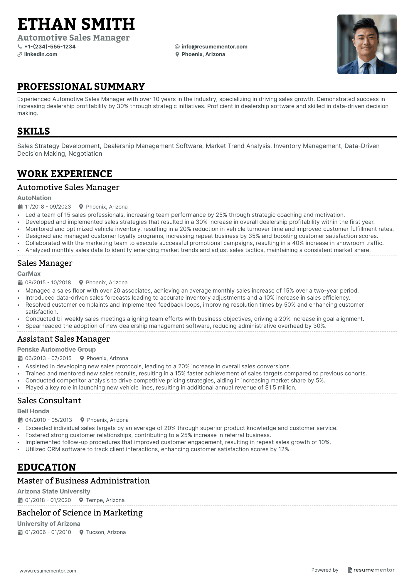 Automotive Sales Manager