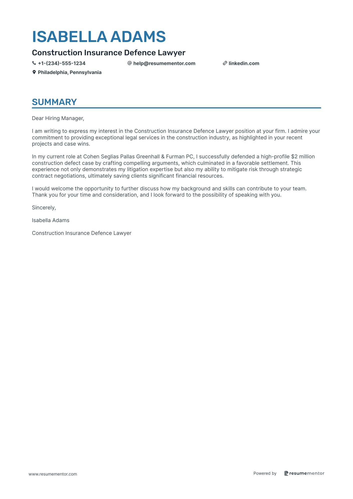 Construction Insurance Defence Lawyer