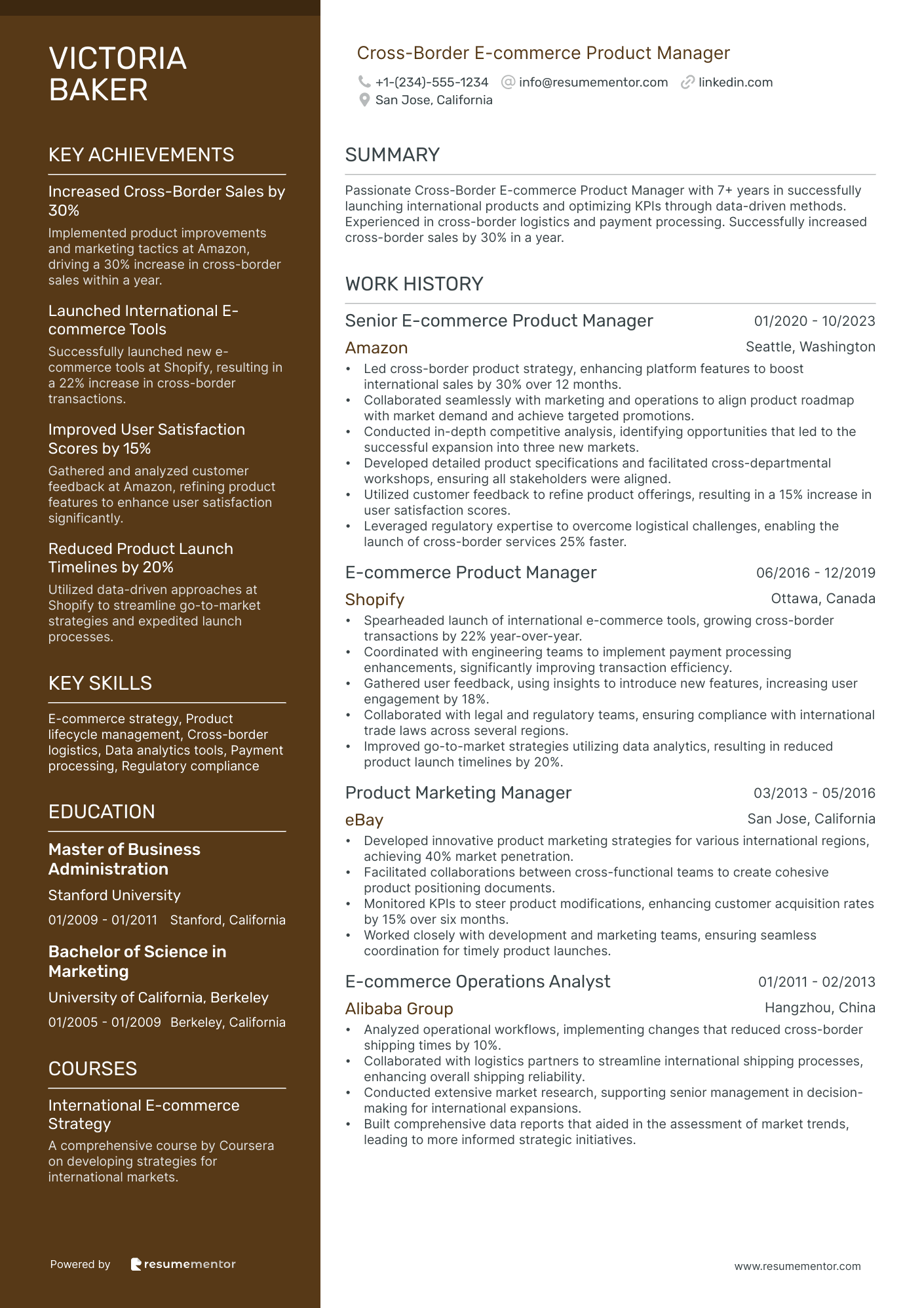 Cross Border E commerce Product Manager