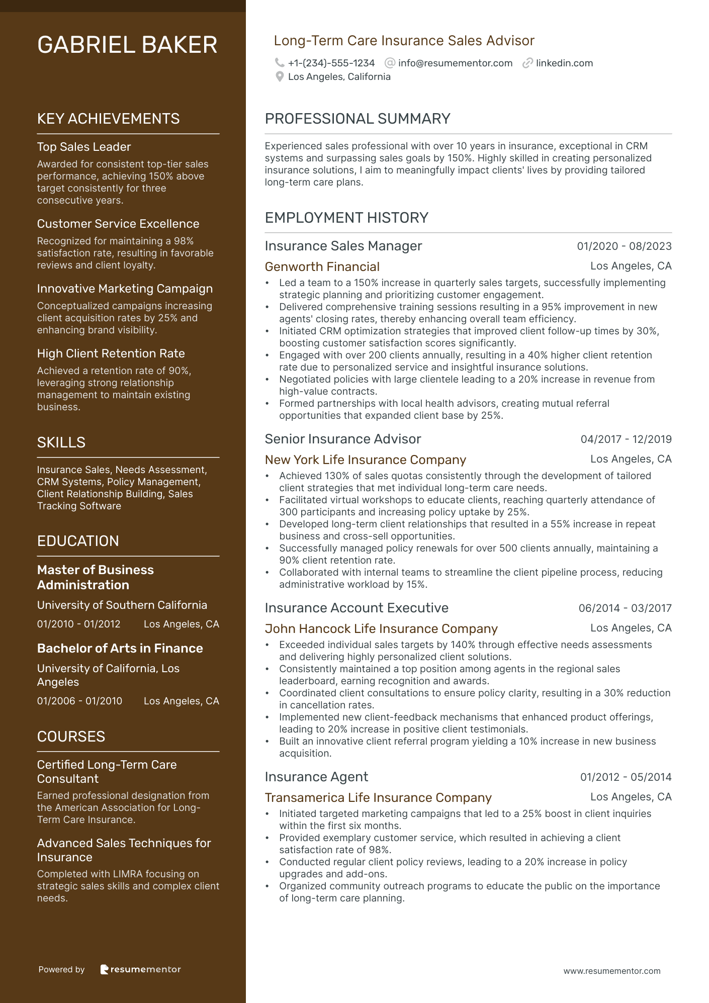 Long Term Care Insurance Sales Advisor