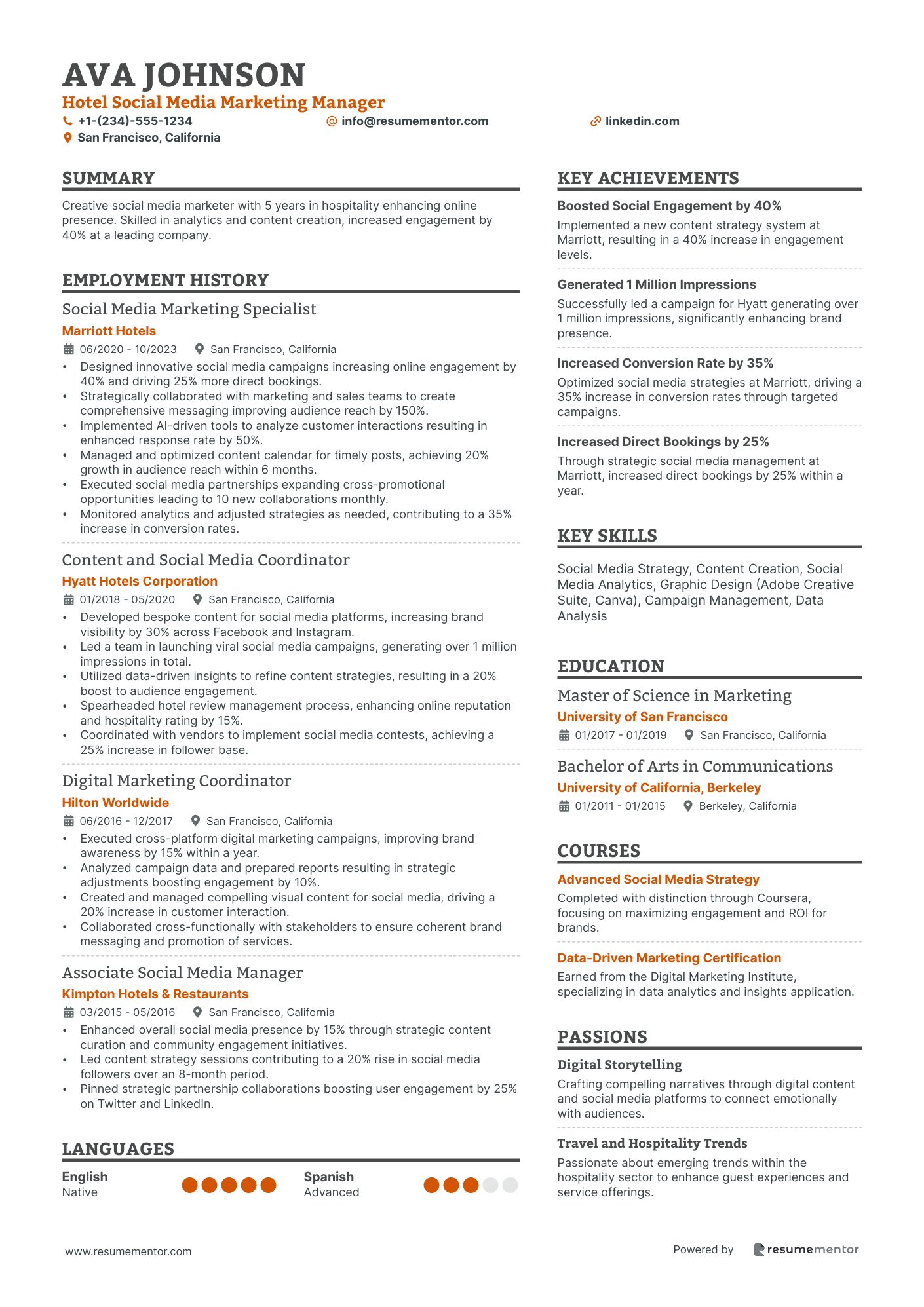 Hotel Social Media Marketing Manager