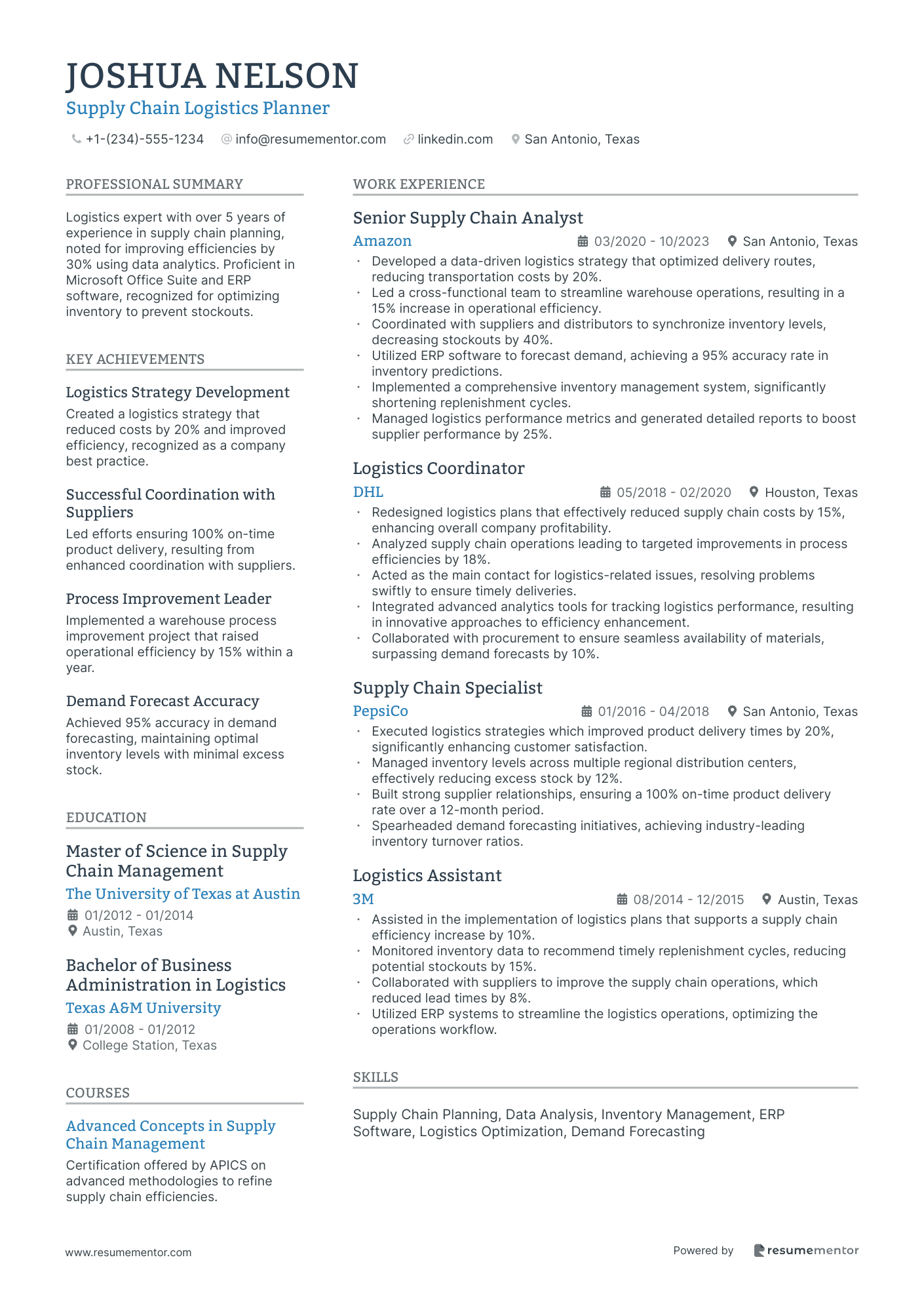 Supply Chain Logistics Planner