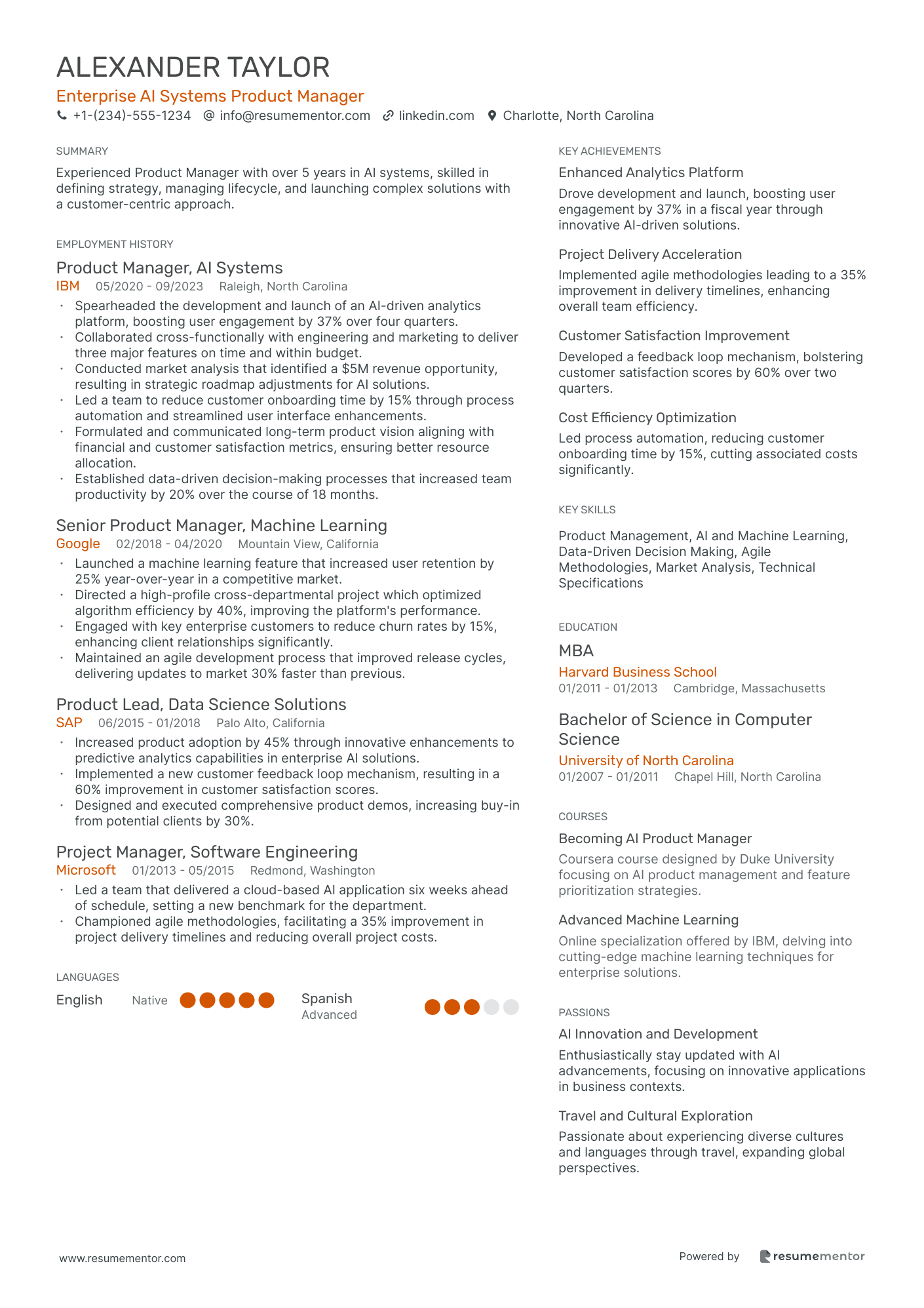 Enterprise AI Systems Product Manager