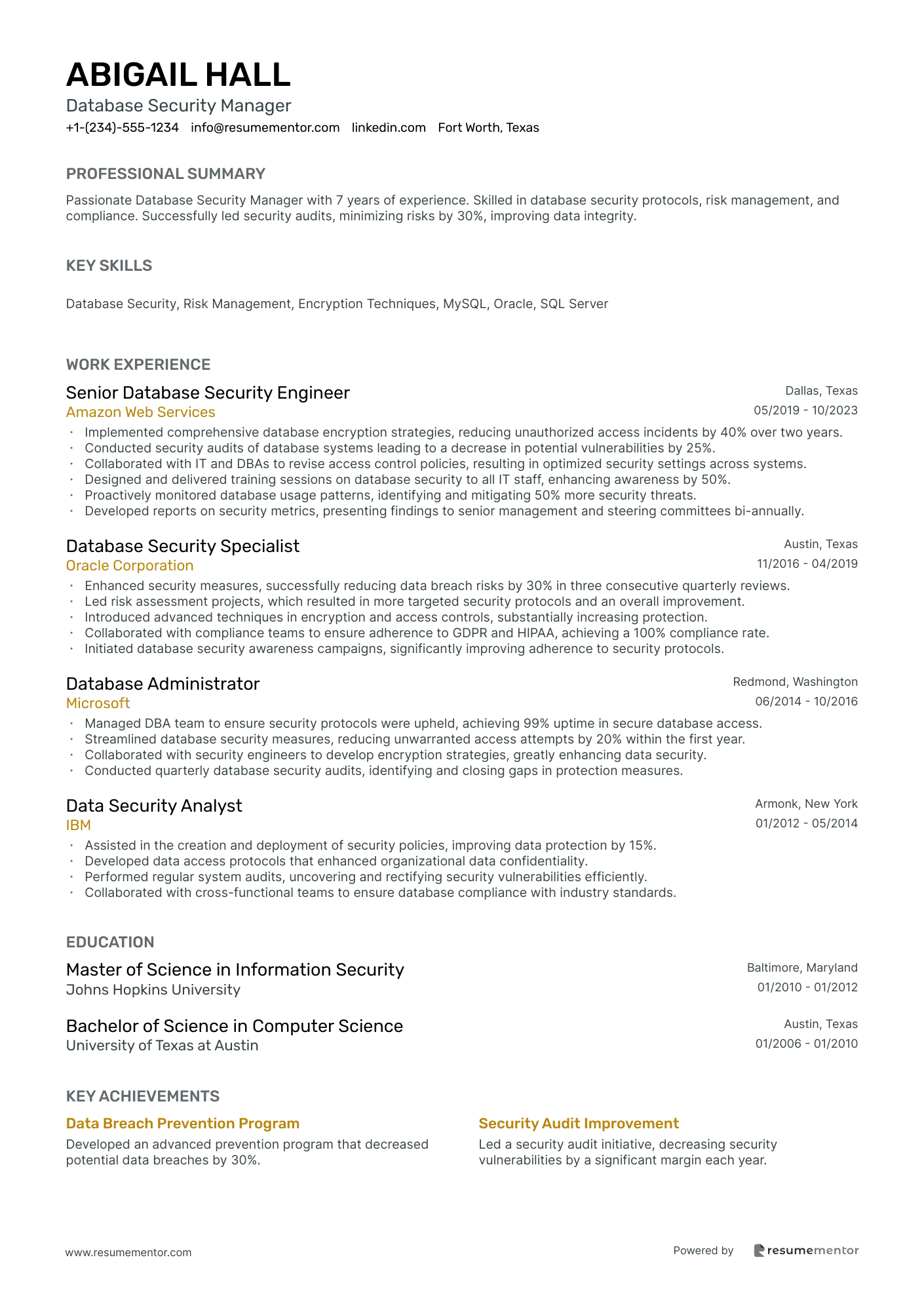 Database Security Manager