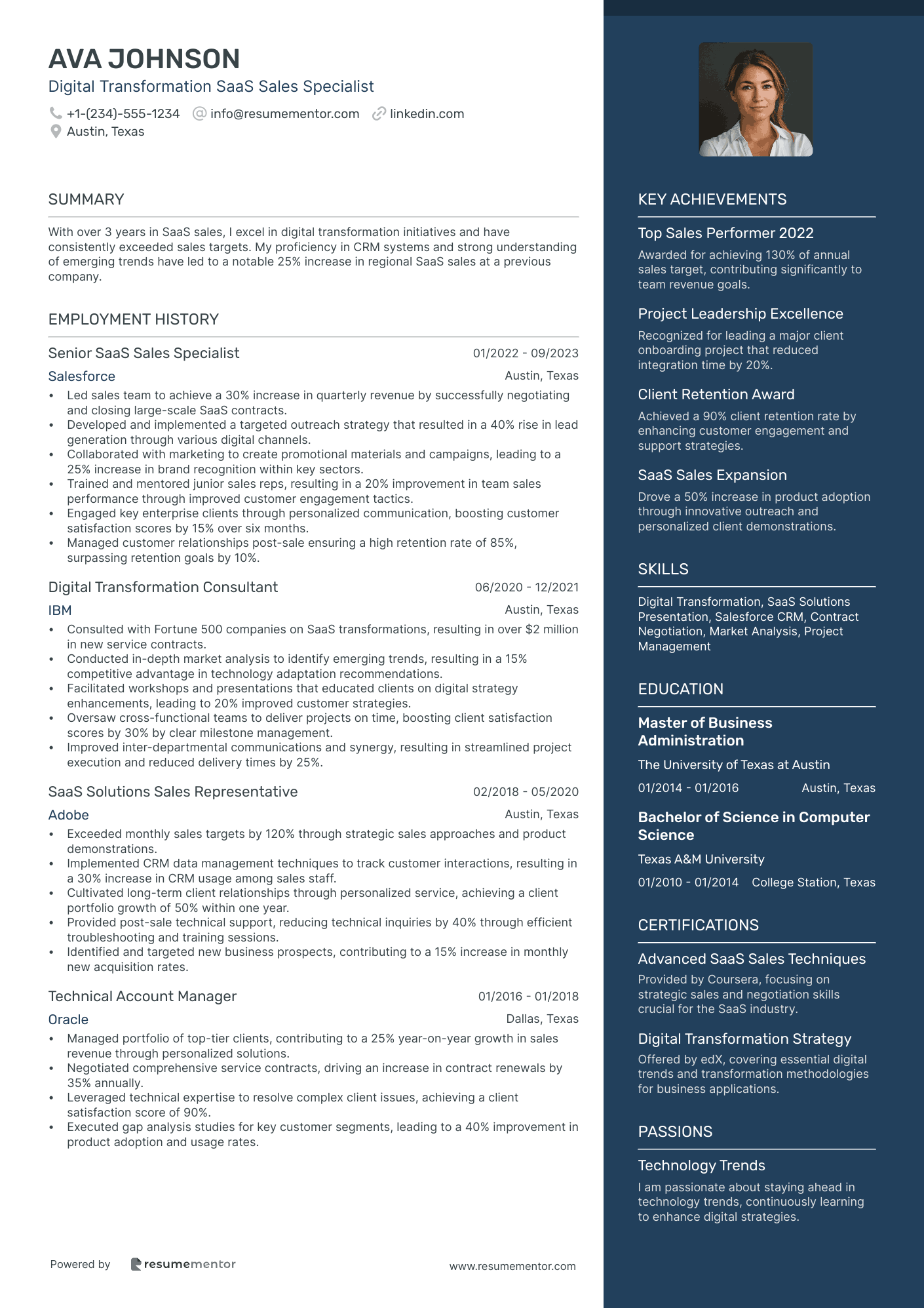 Digital Transformation SaaS Sales Specialist