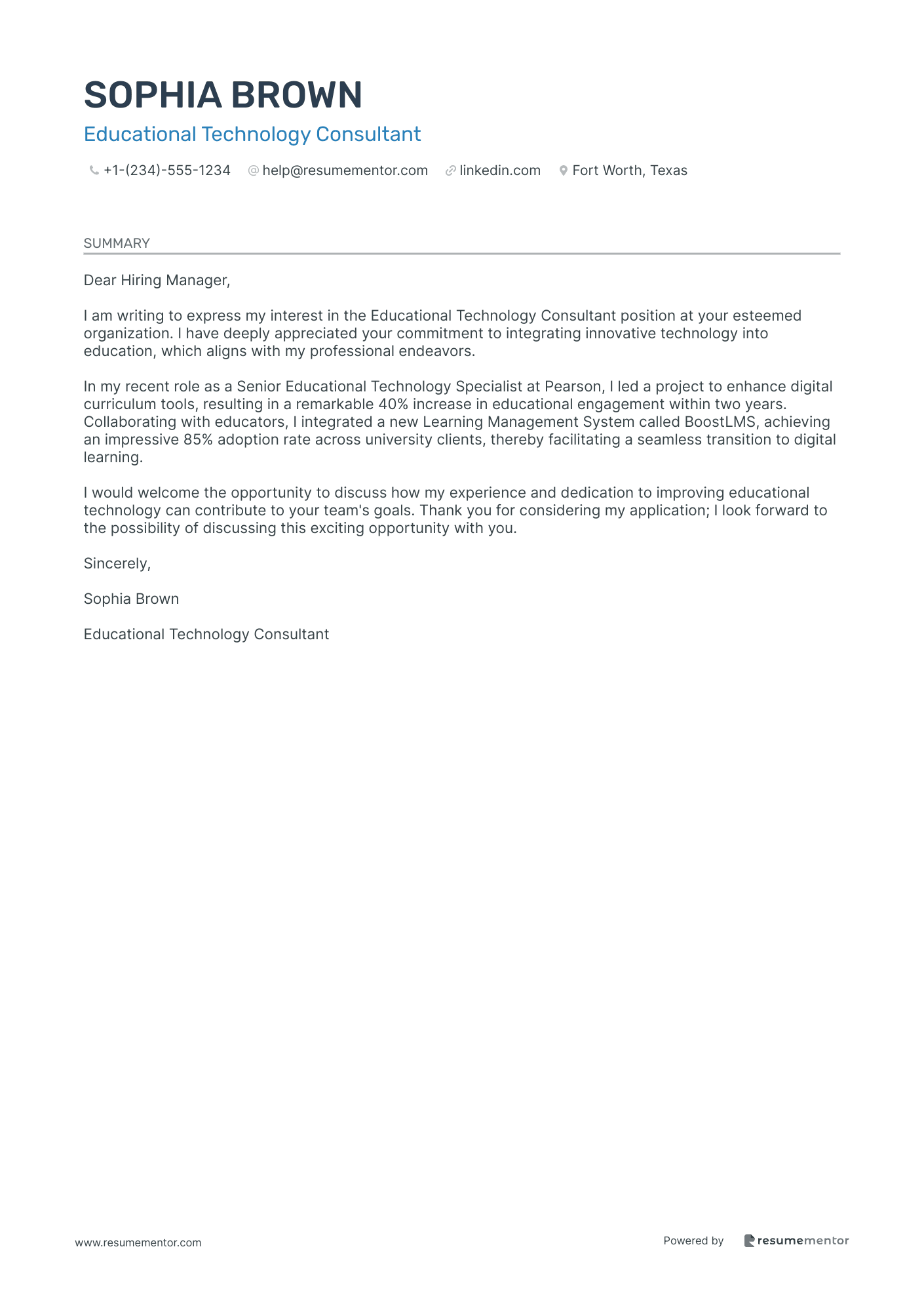 Educational Technology Consultant