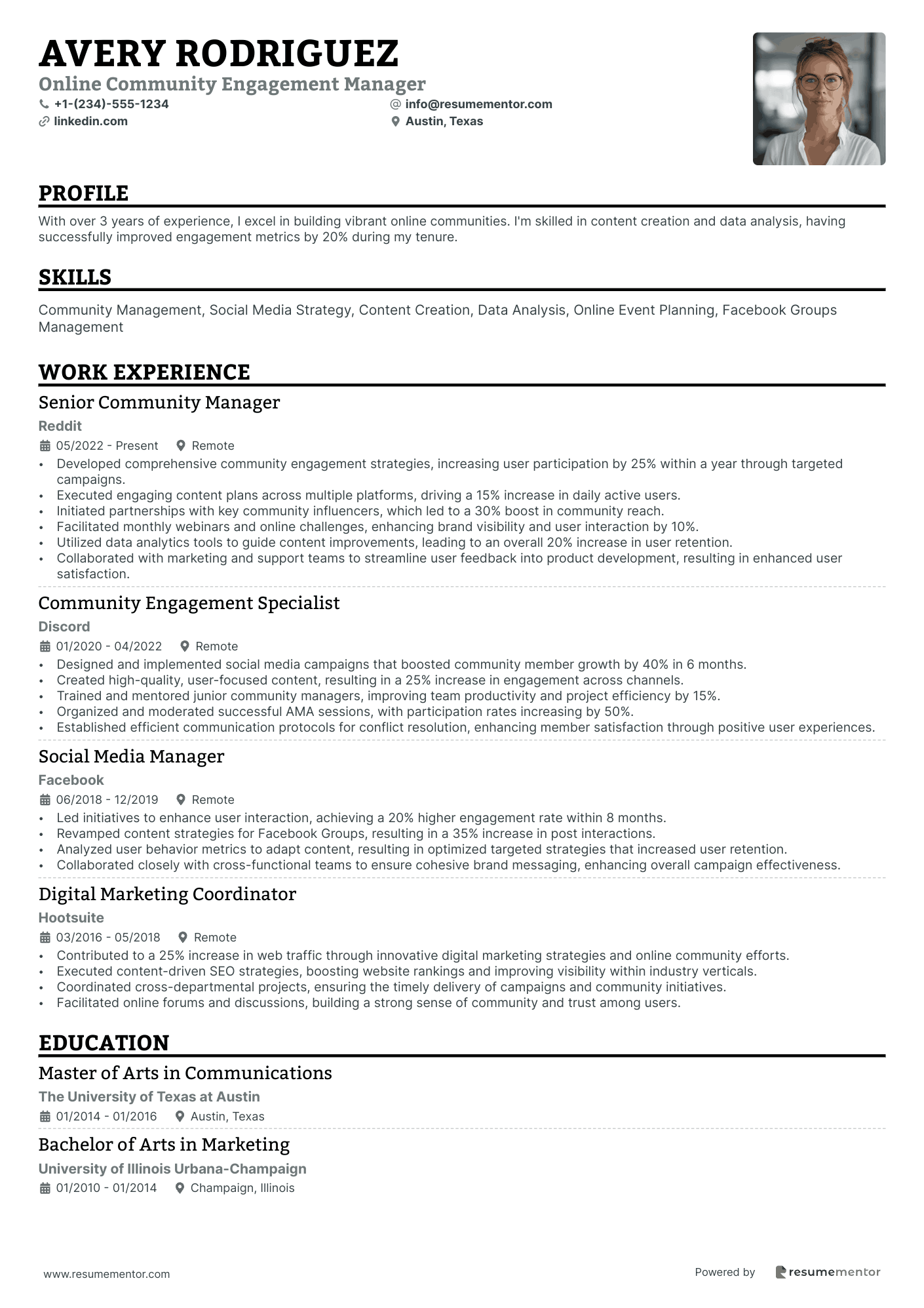 Online Community Engagement Manager