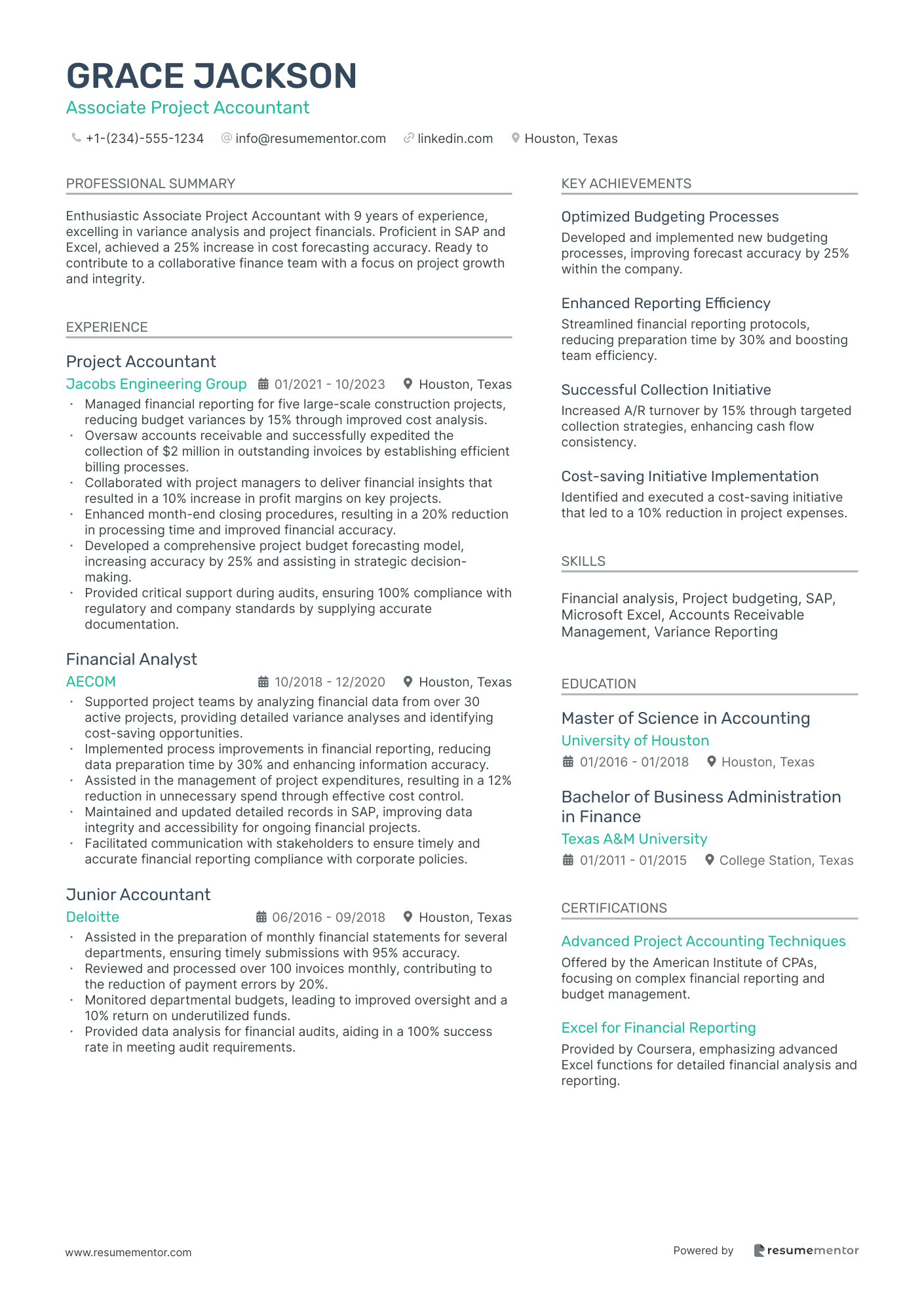 Associate Project Accountant