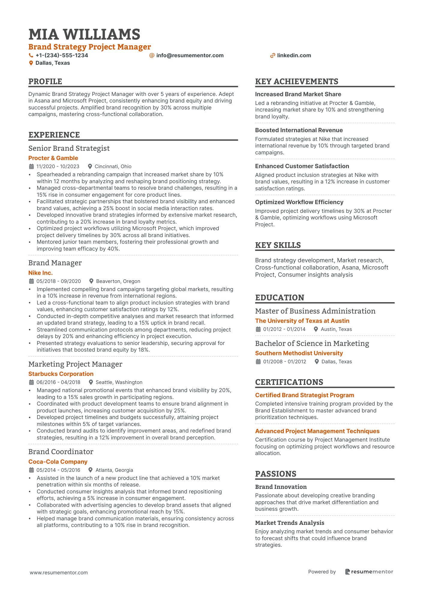 Brand Strategy Project Manager