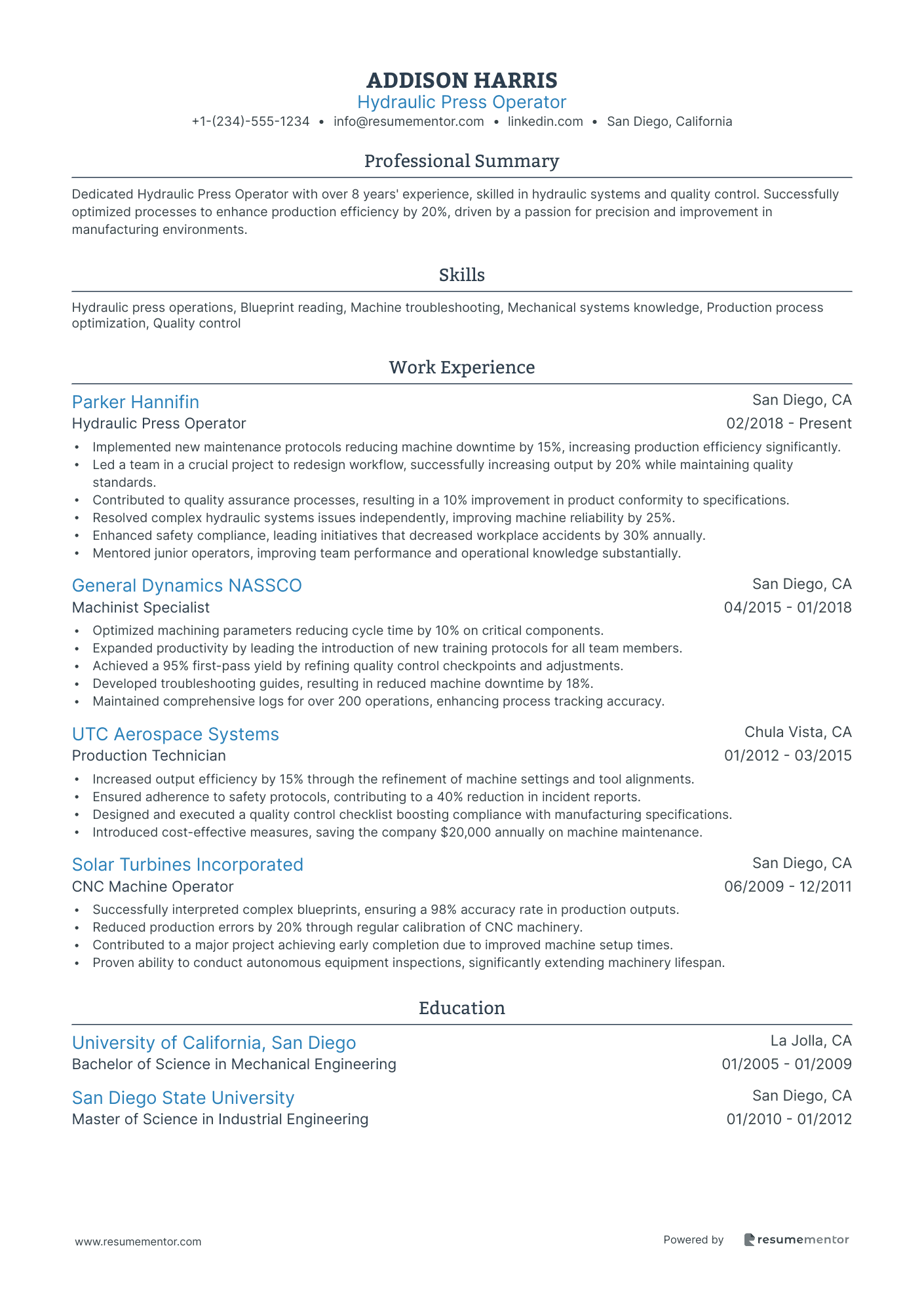 Hydraulic Press Operator