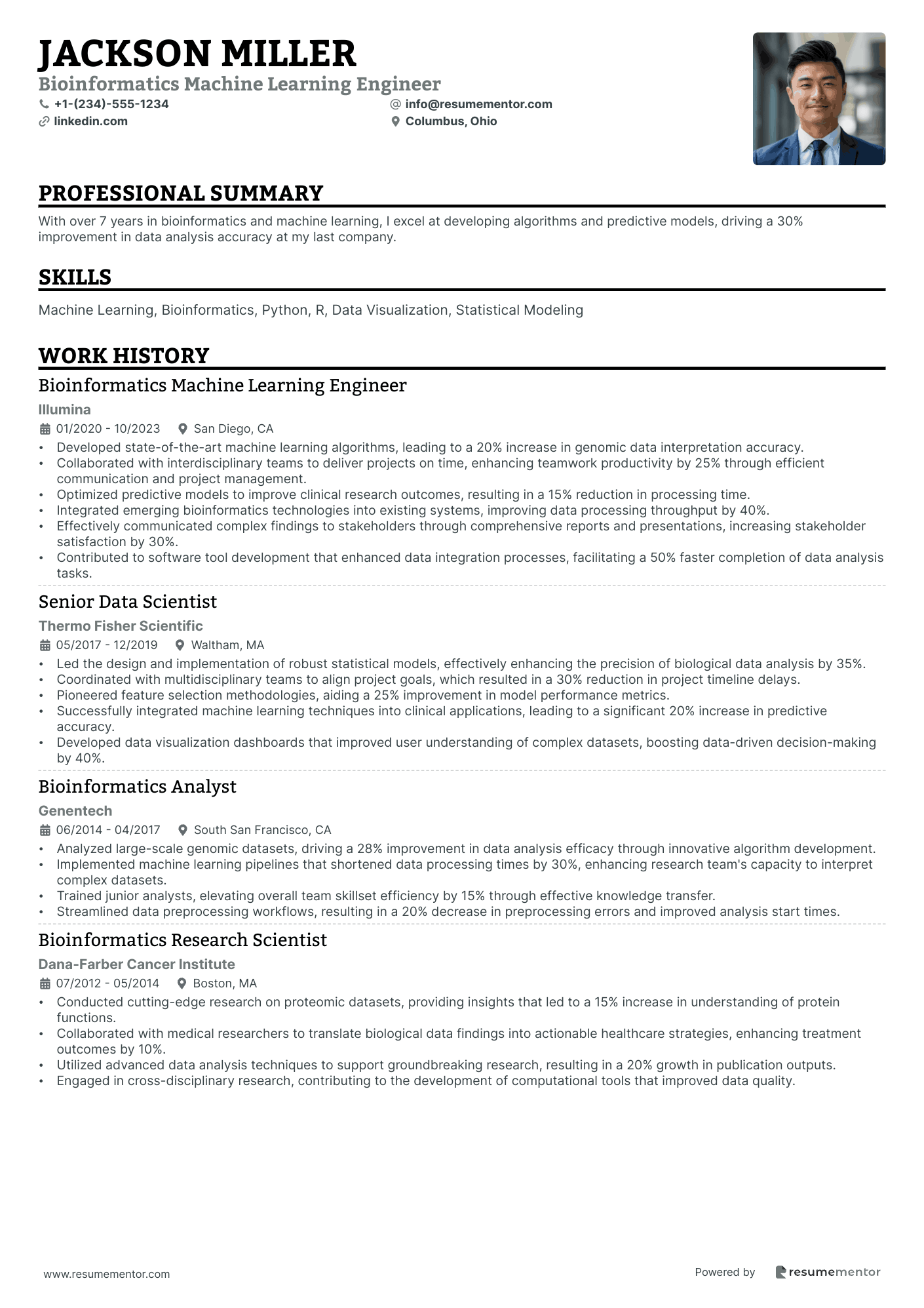 Bioinformatics Machine Learning Engineer