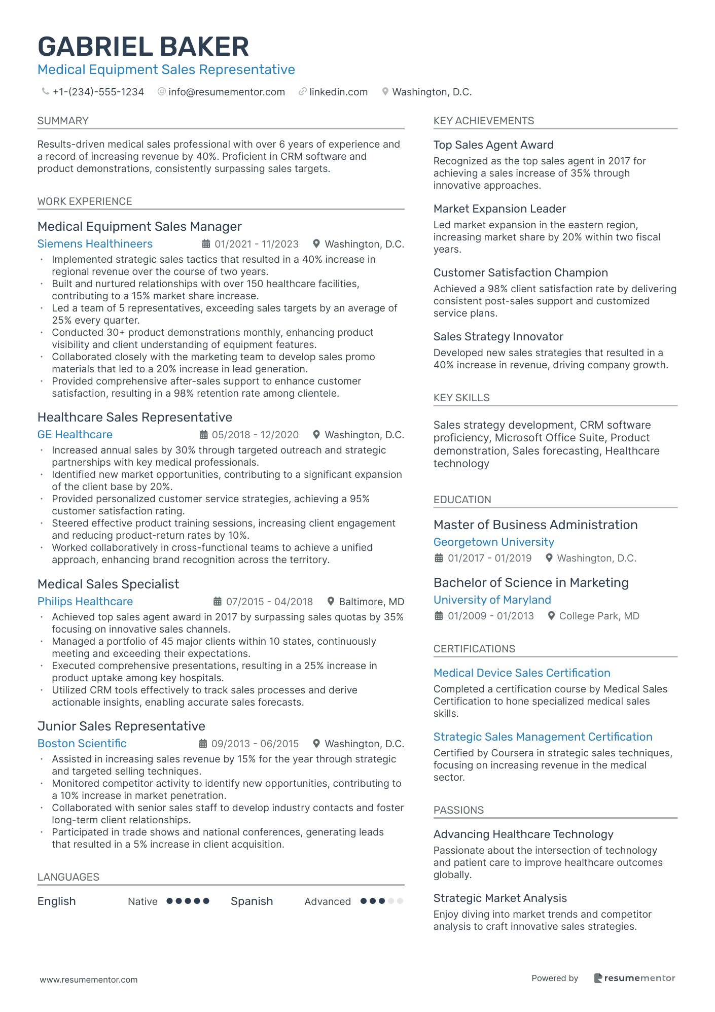 Medical Equipment Sales Representative