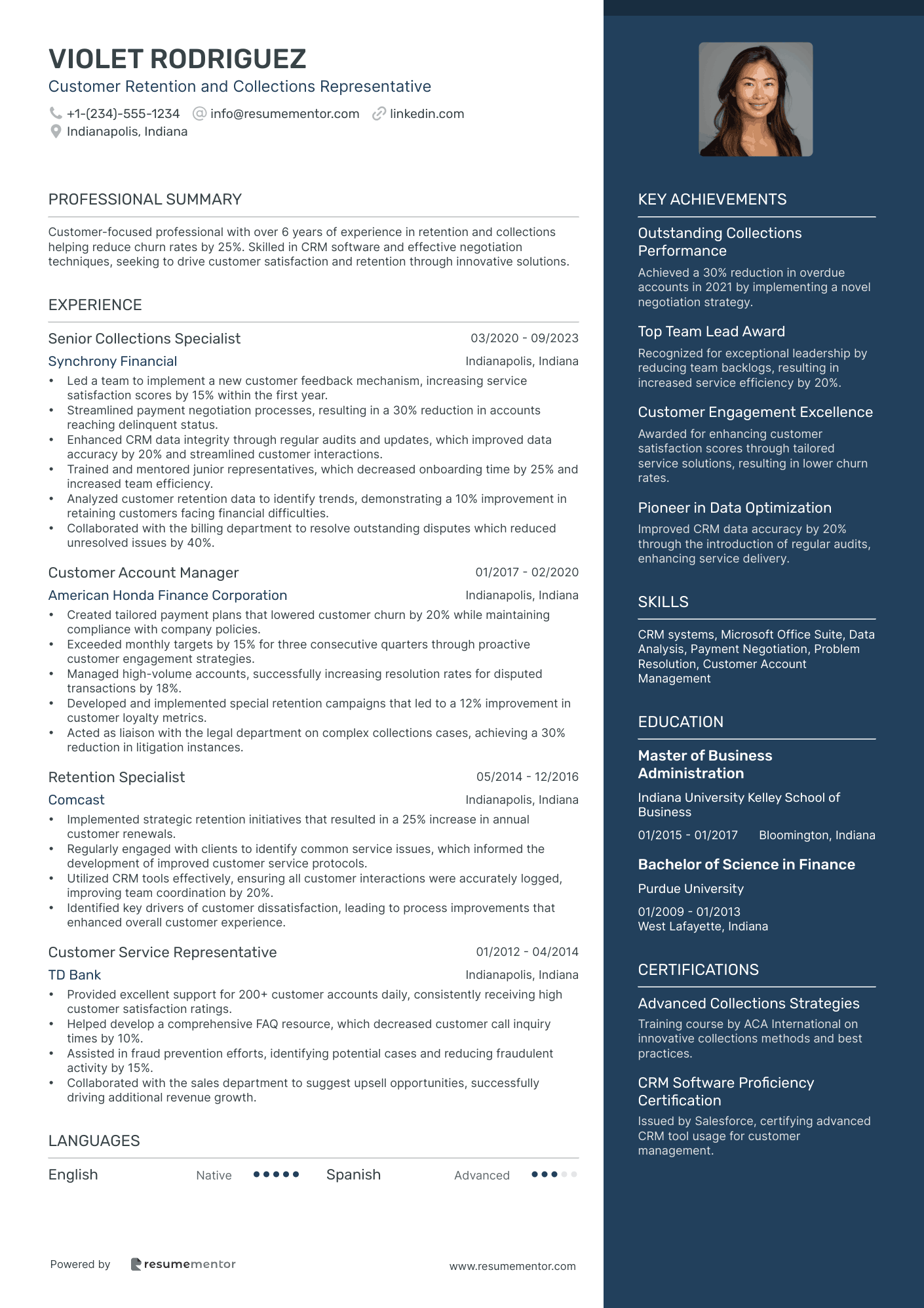 Customer Retention and Collections Representative