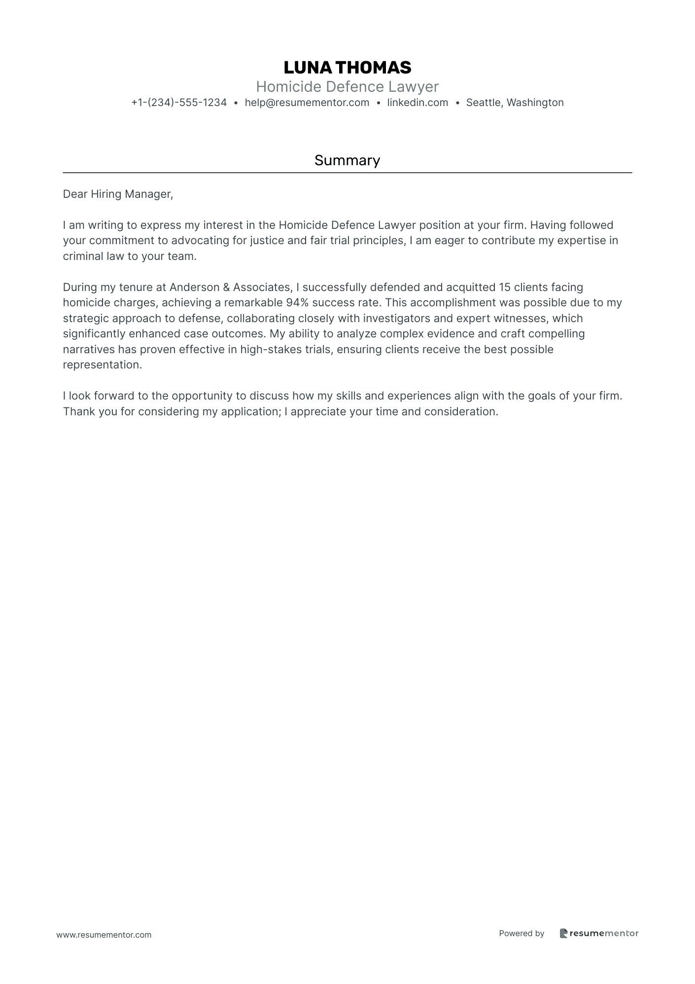 Homicide Defence Lawyer