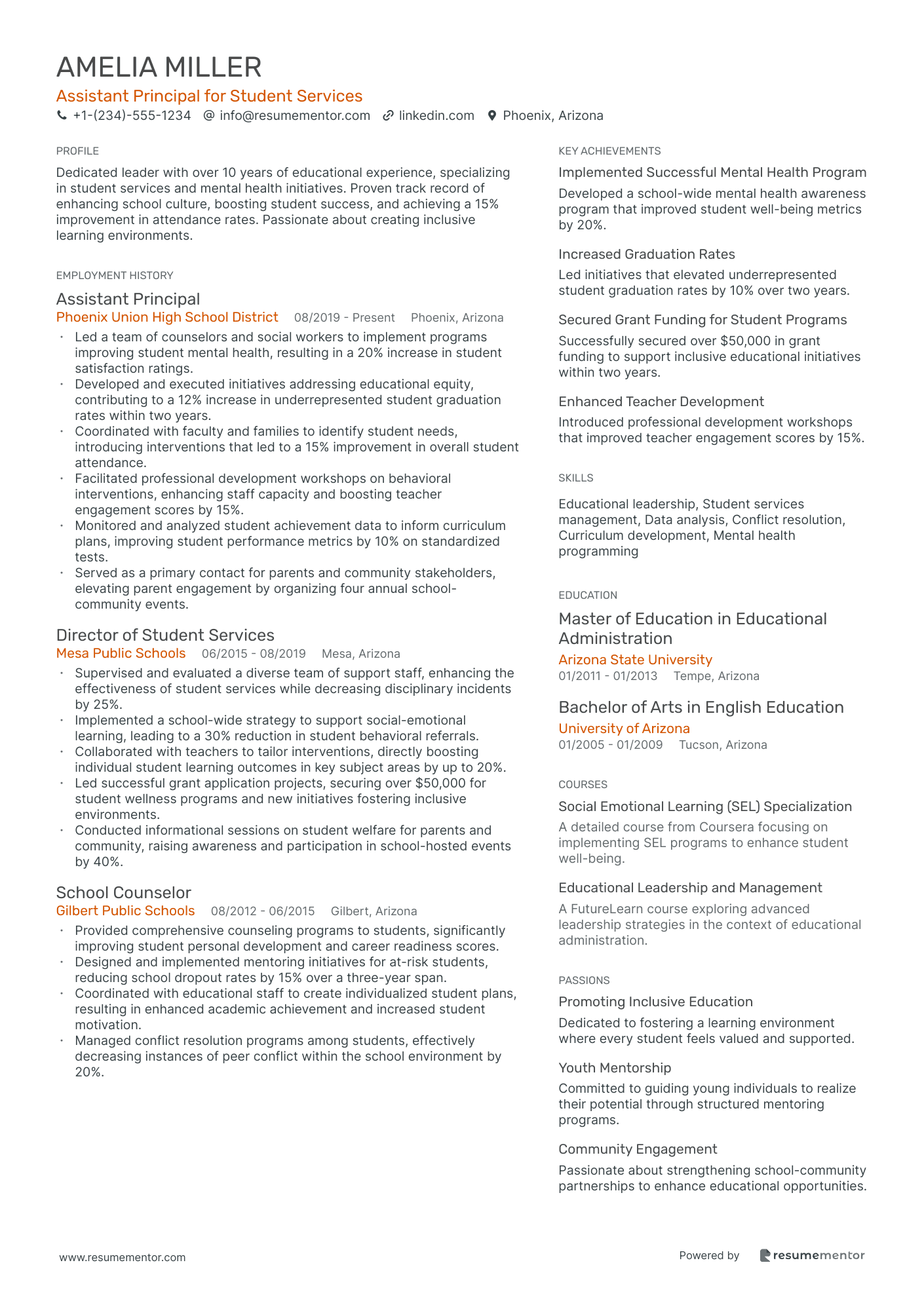 Assistant Principal for Student Services