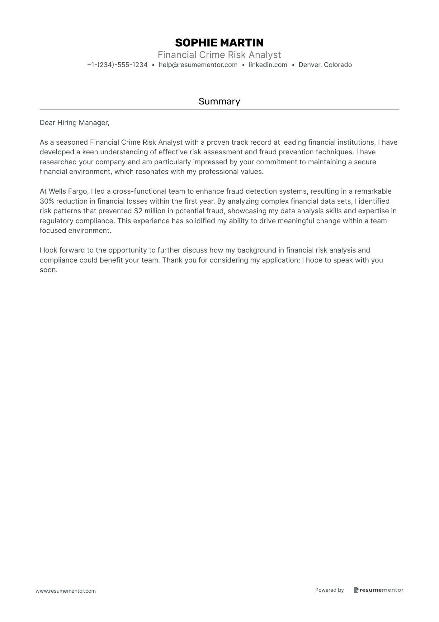 Financial Crime Risk Analyst