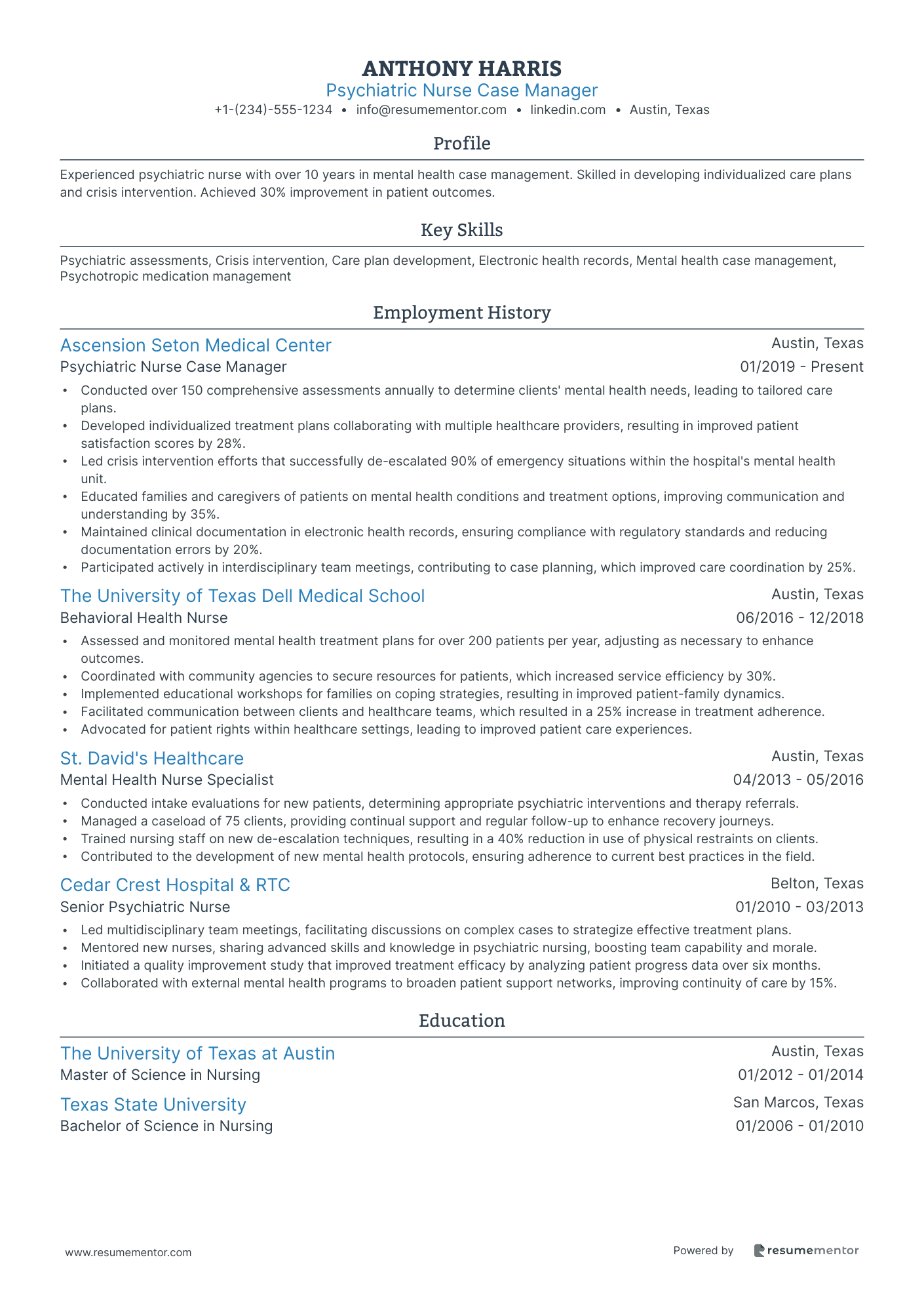 Psychiatric Nurse Case Manager