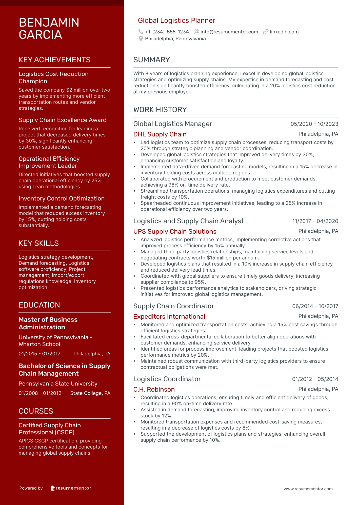 Global Logistics Planner
