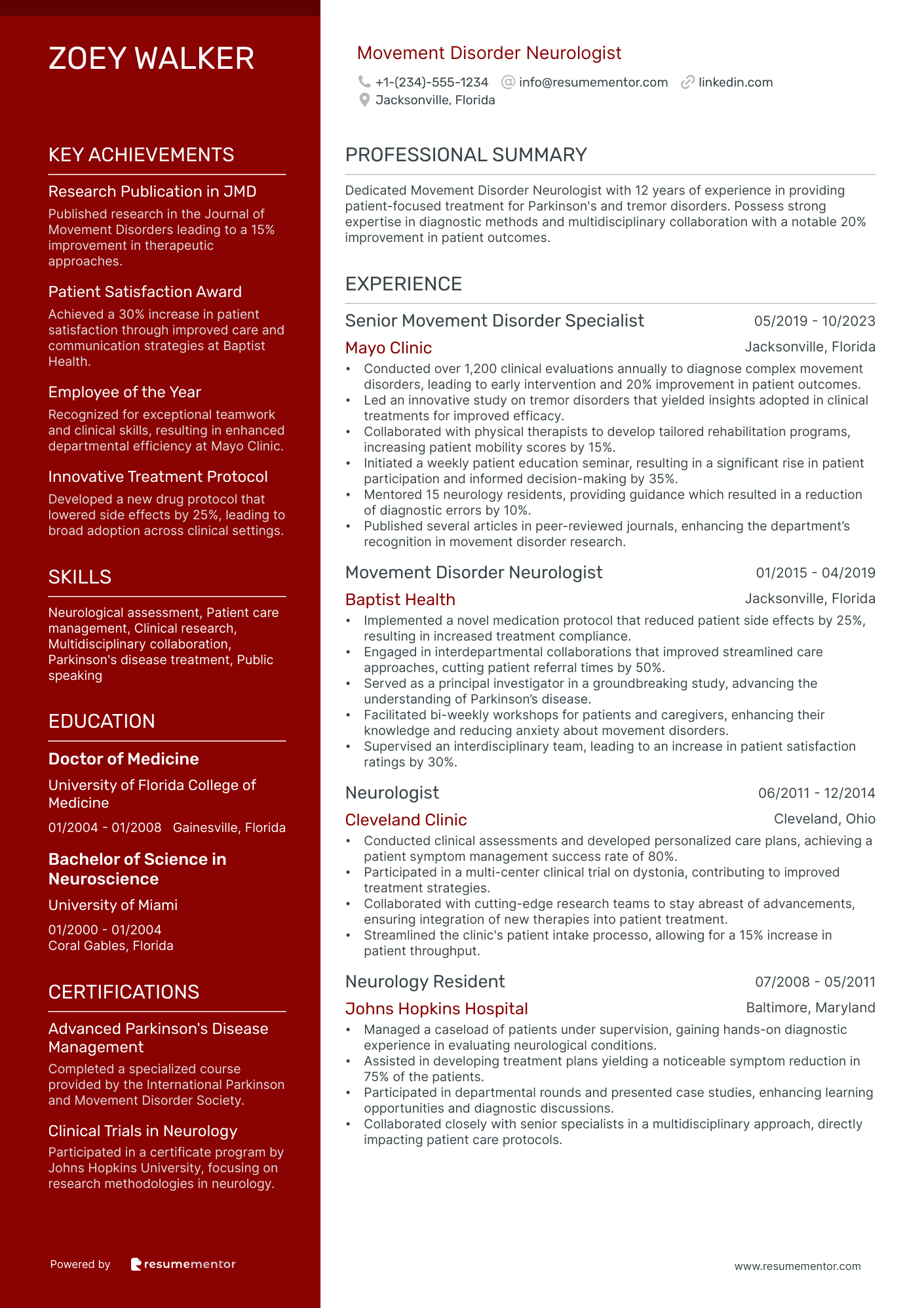 Movement Disorder Neurologist