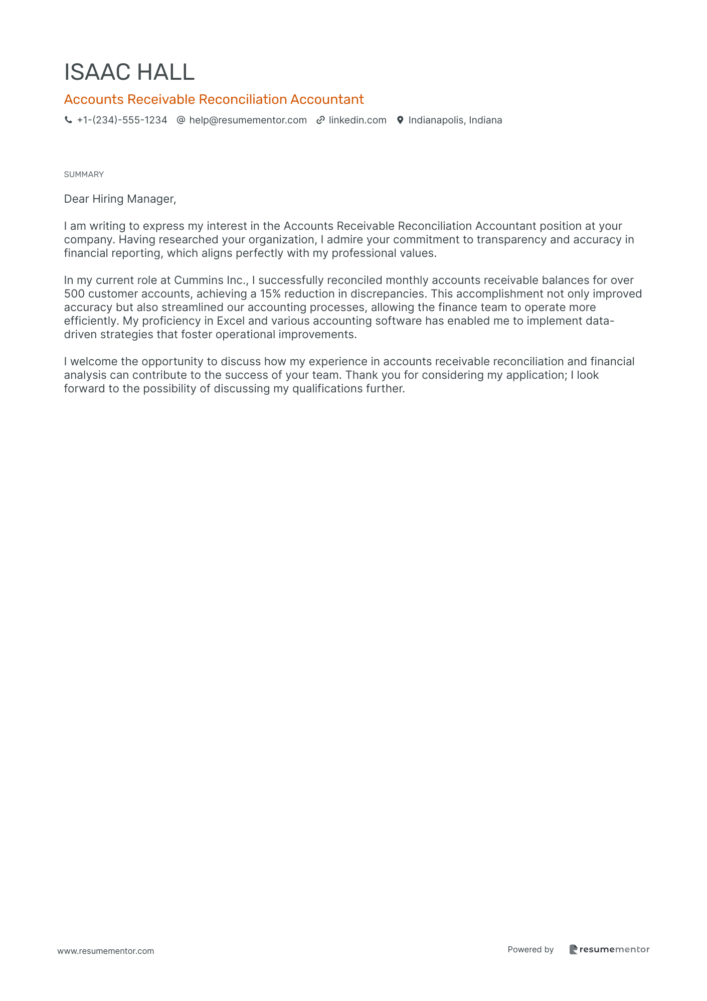 Accounts Receivable Reconciliation Accountant