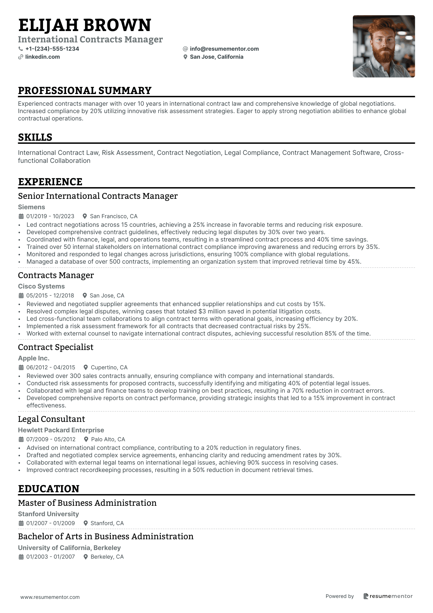International Contracts Manager