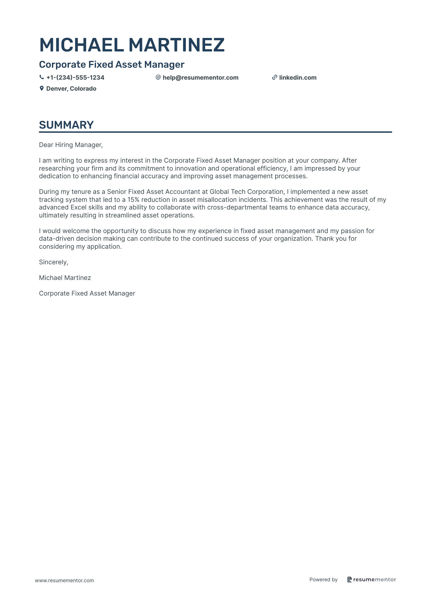 Corporate Fixed Asset Manager