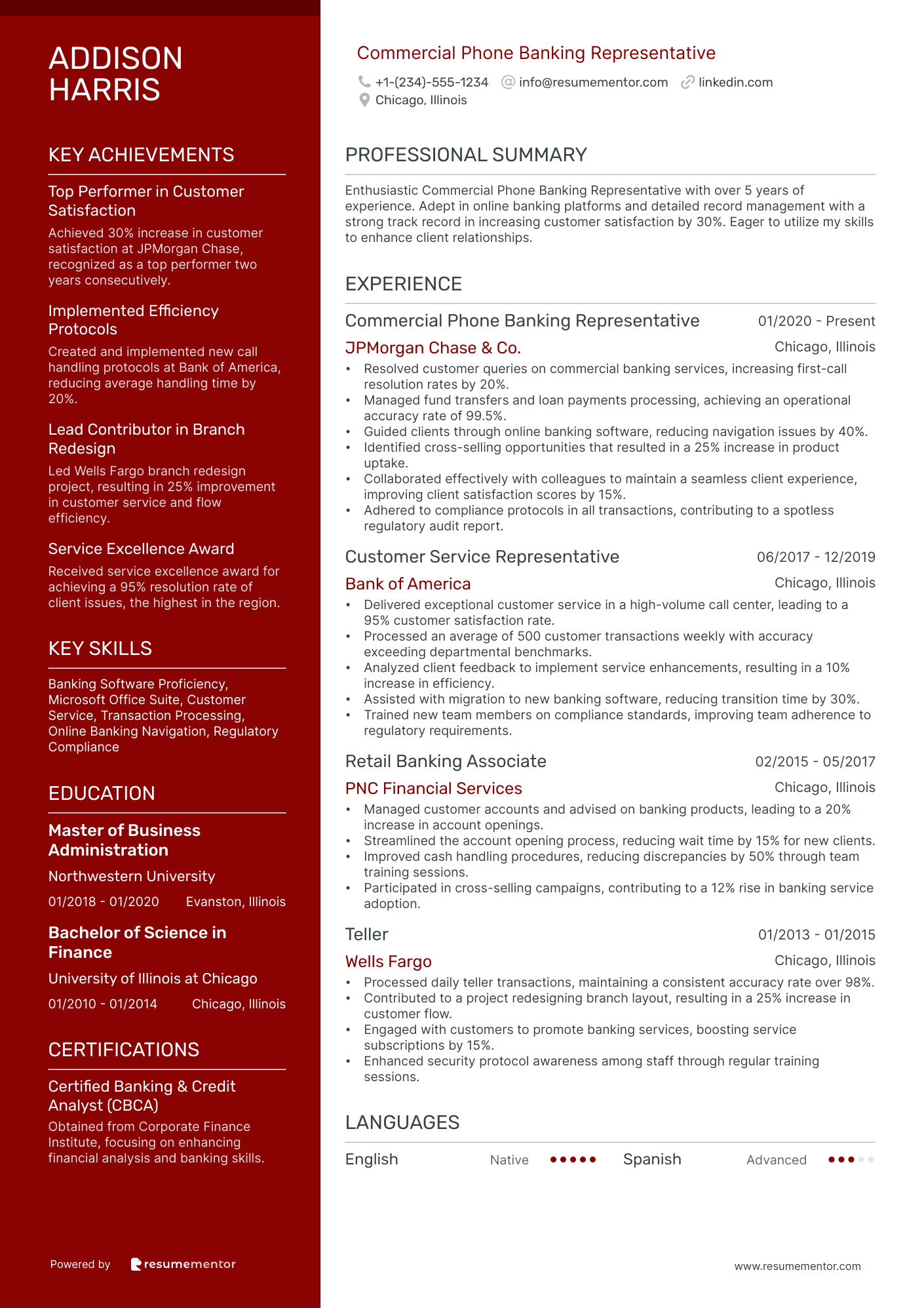 Commercial Phone Banking Representative