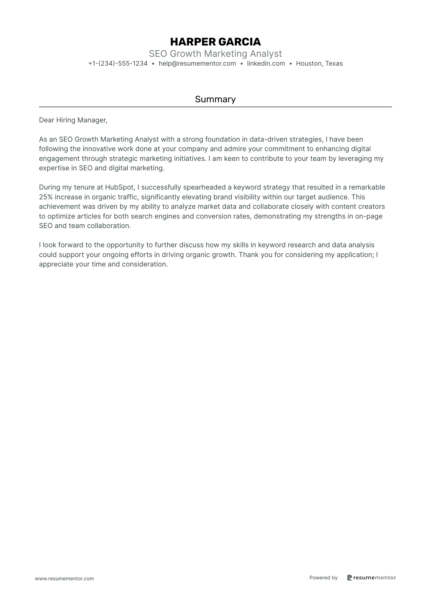 SEO Growth Marketing Analyst