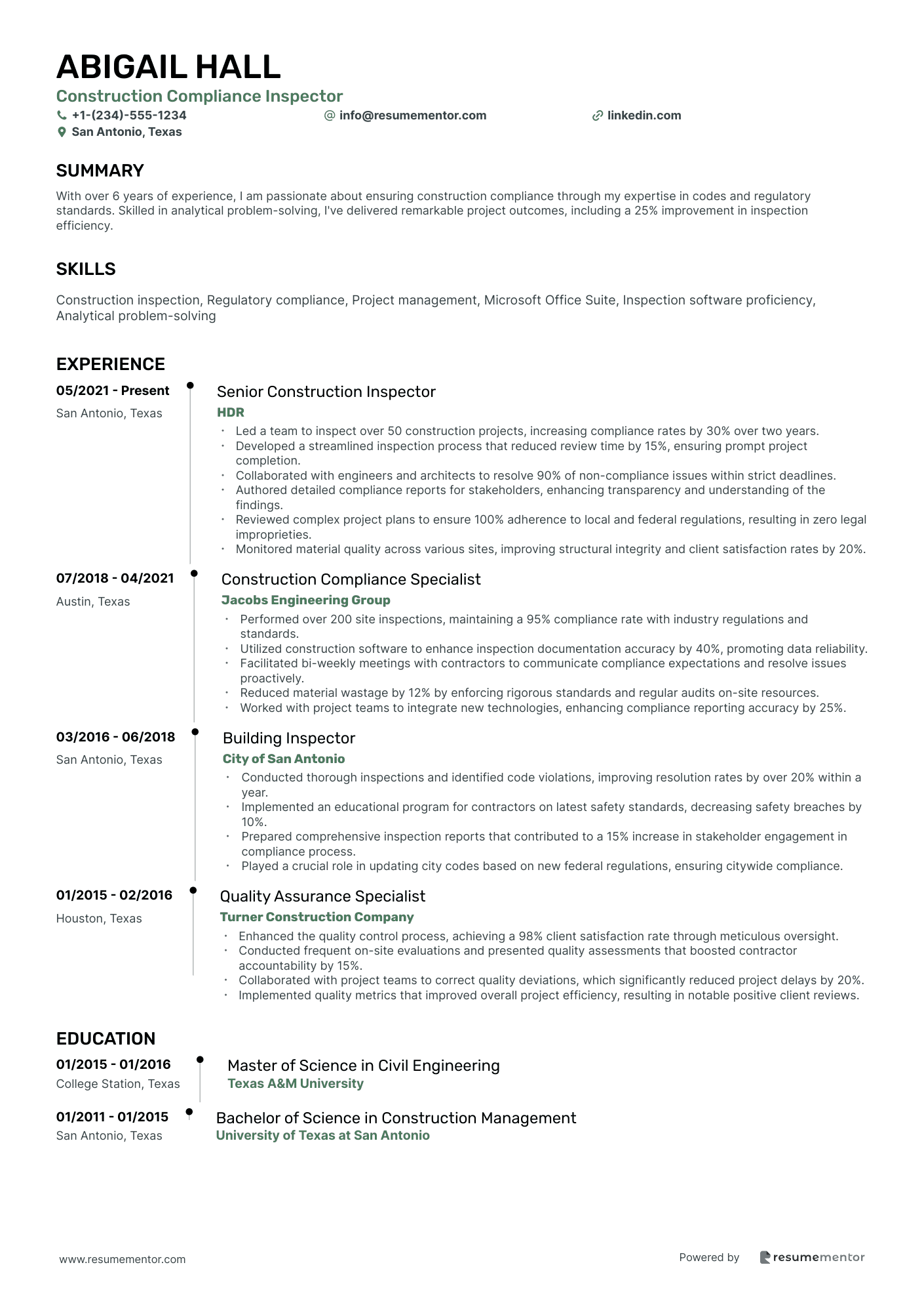 Construction Compliance Inspector