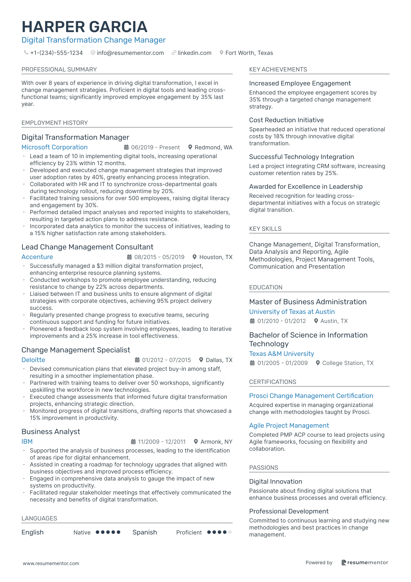 Digital Transformation Change Manager