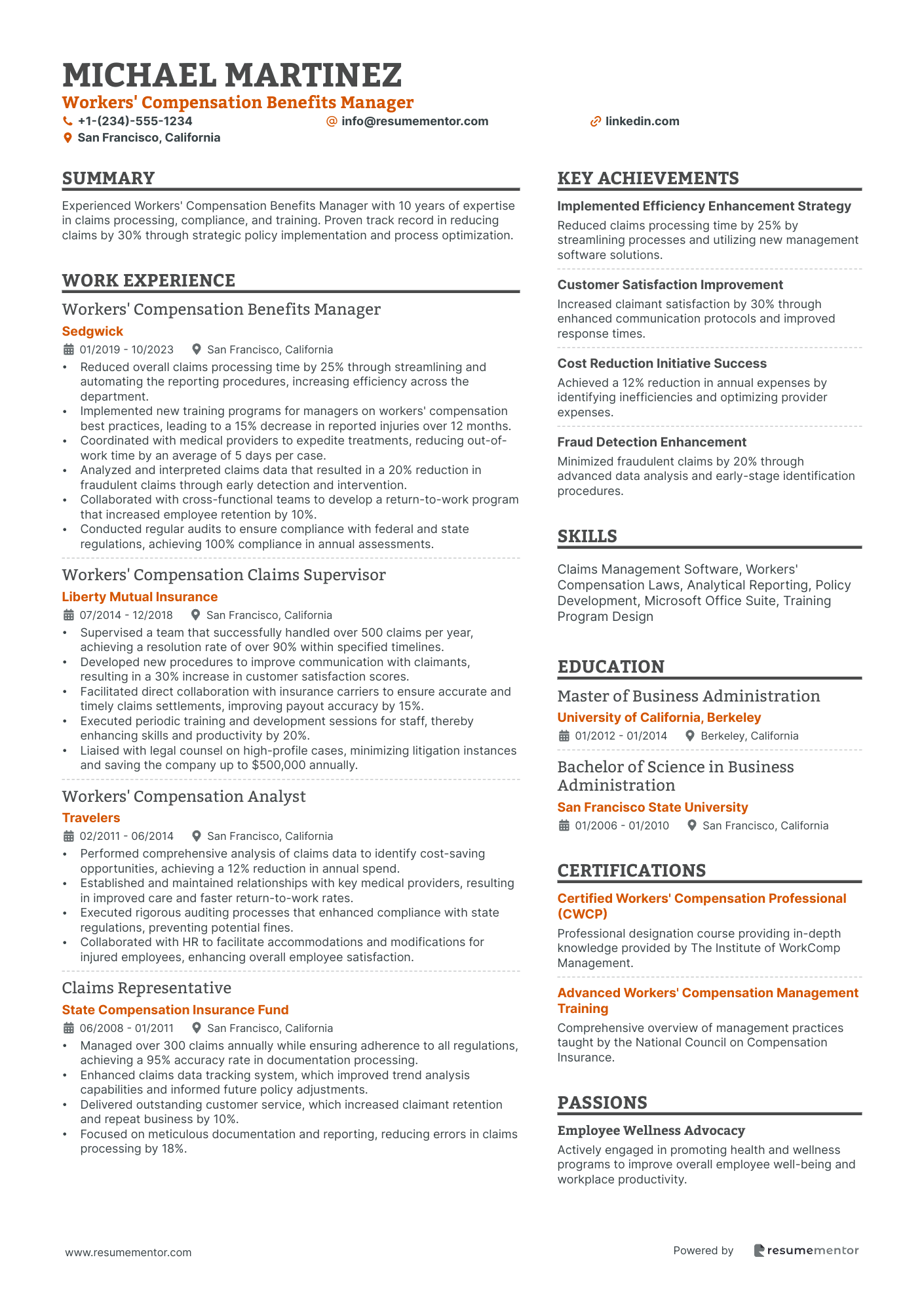 Workers' Compensation Benefits Manager