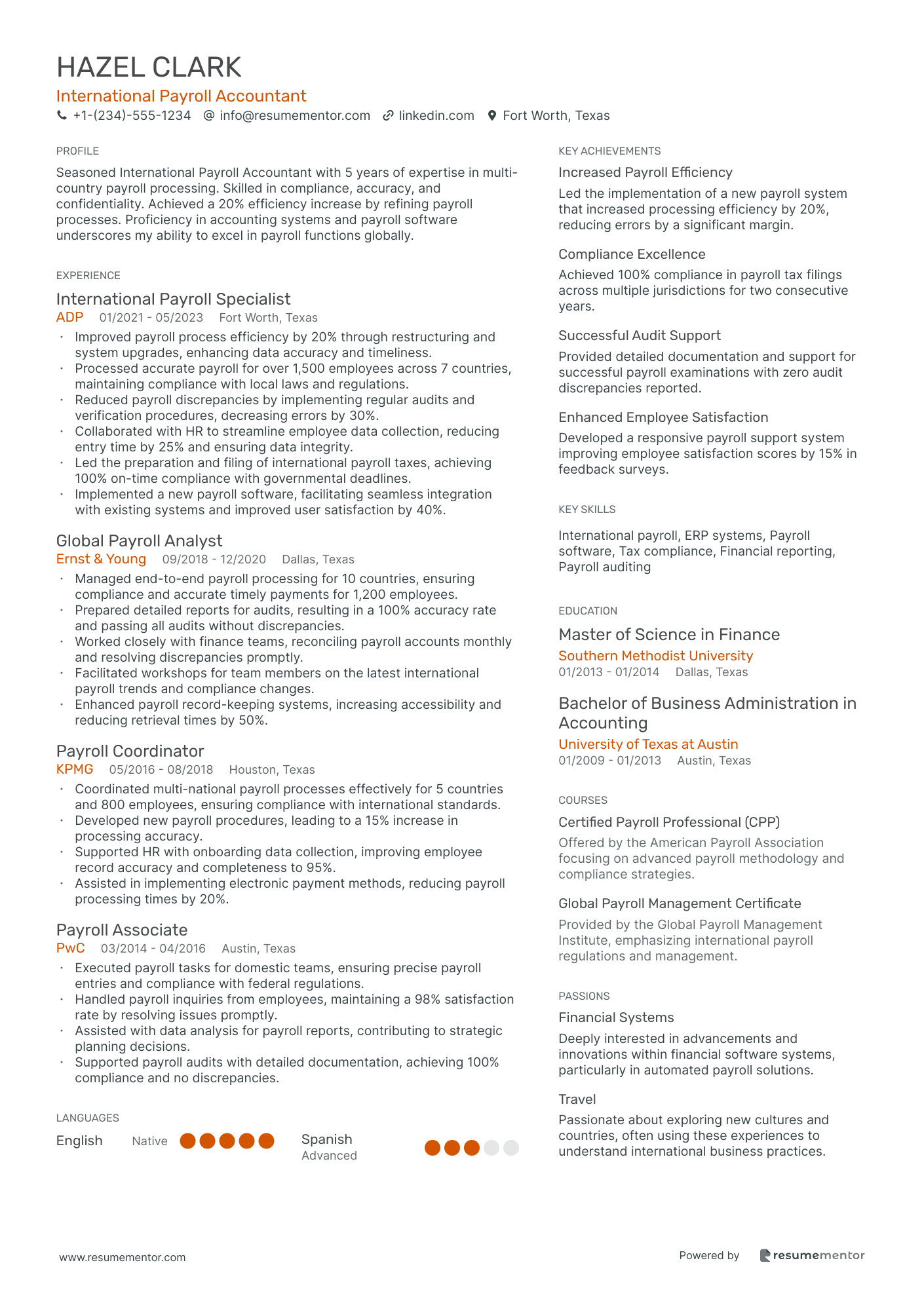 International Payroll Accountant