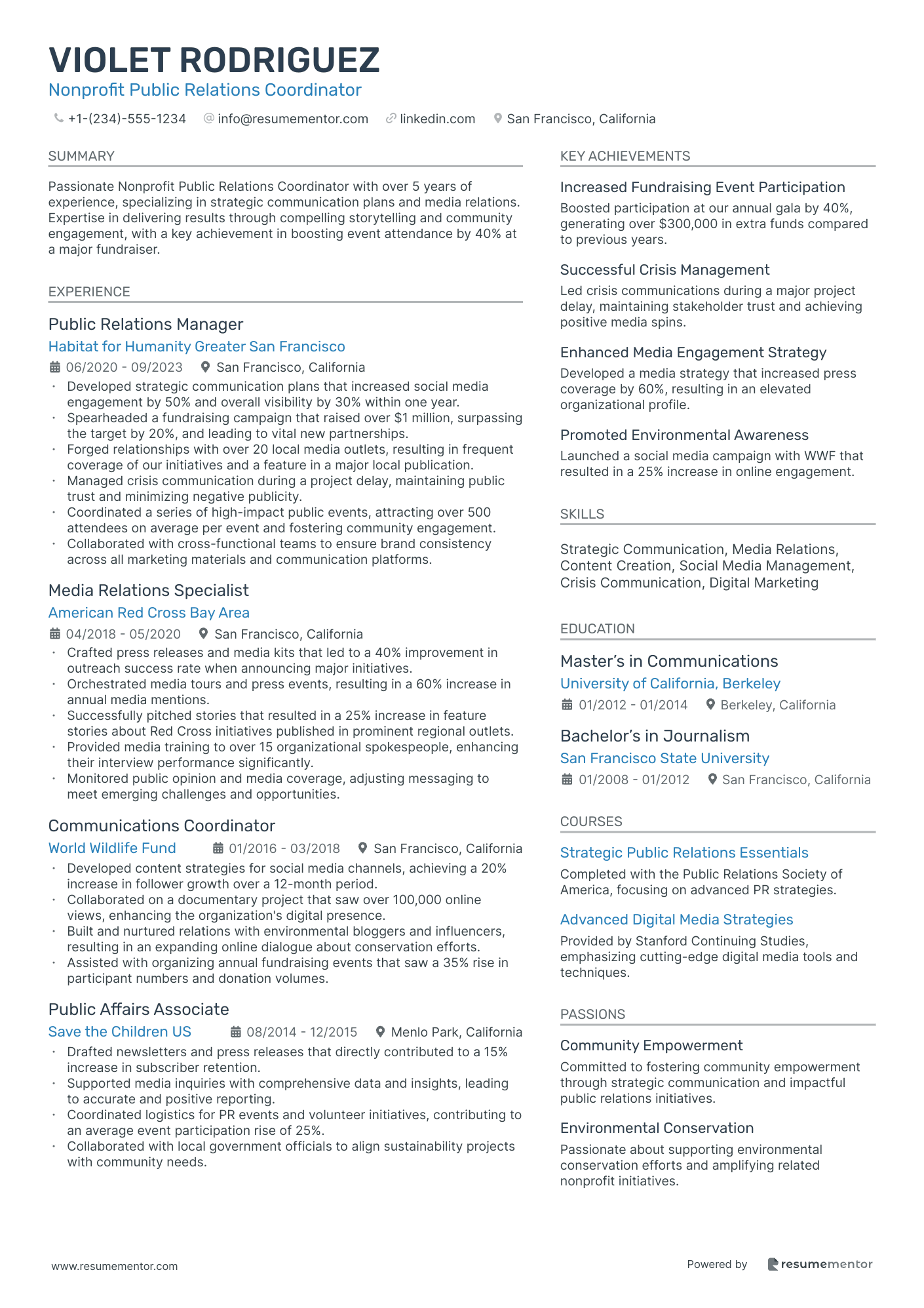 Nonprofit Public Relations Coordinator