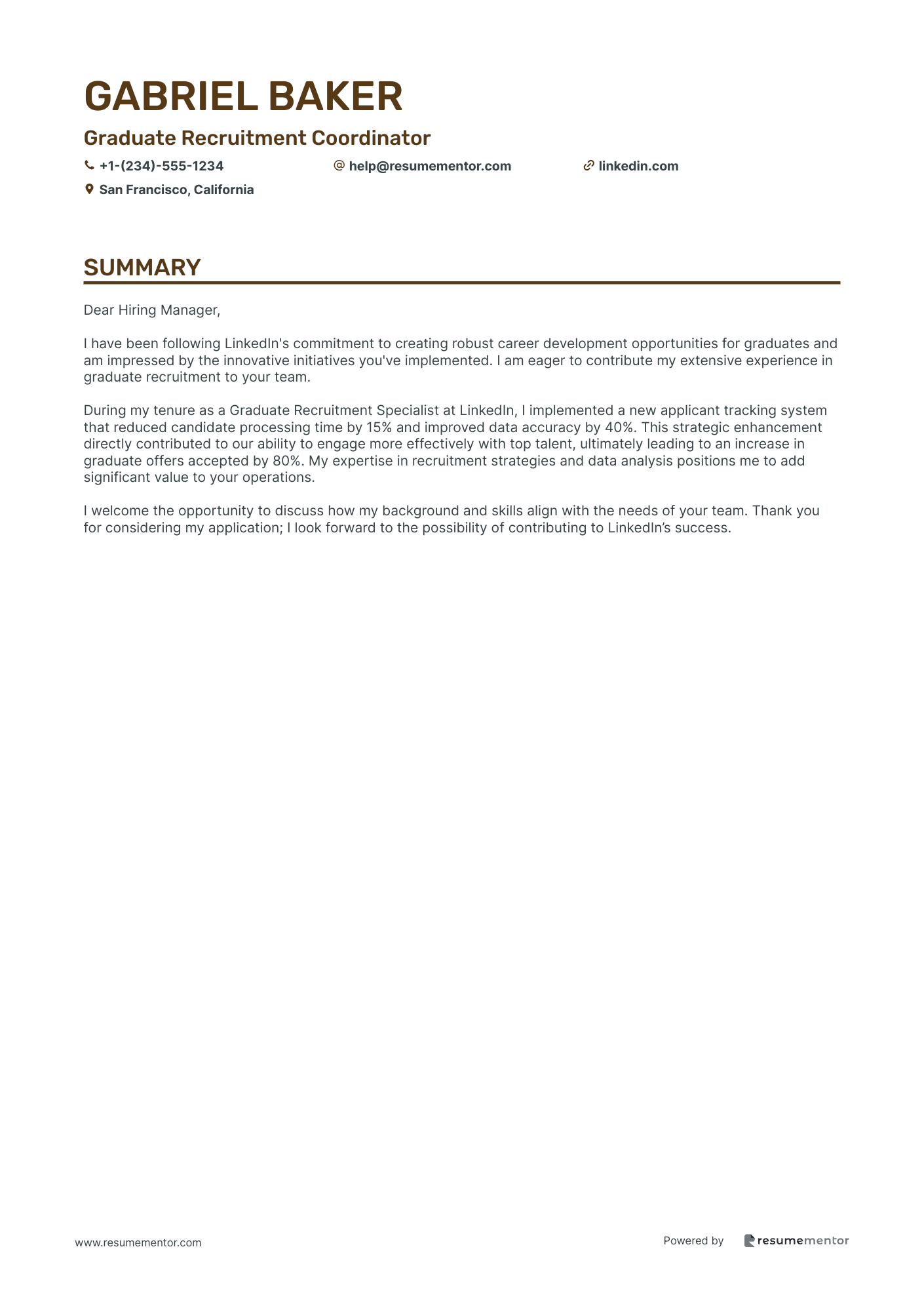 Graduate Recruitment Coordinator